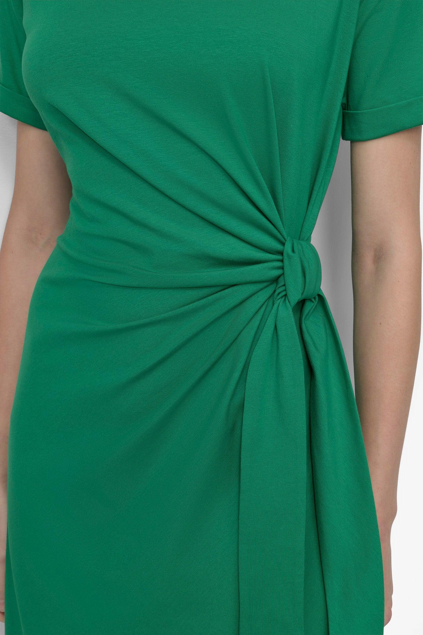 SHORT SLEEVE SHORT WRAP DRESS Product Image