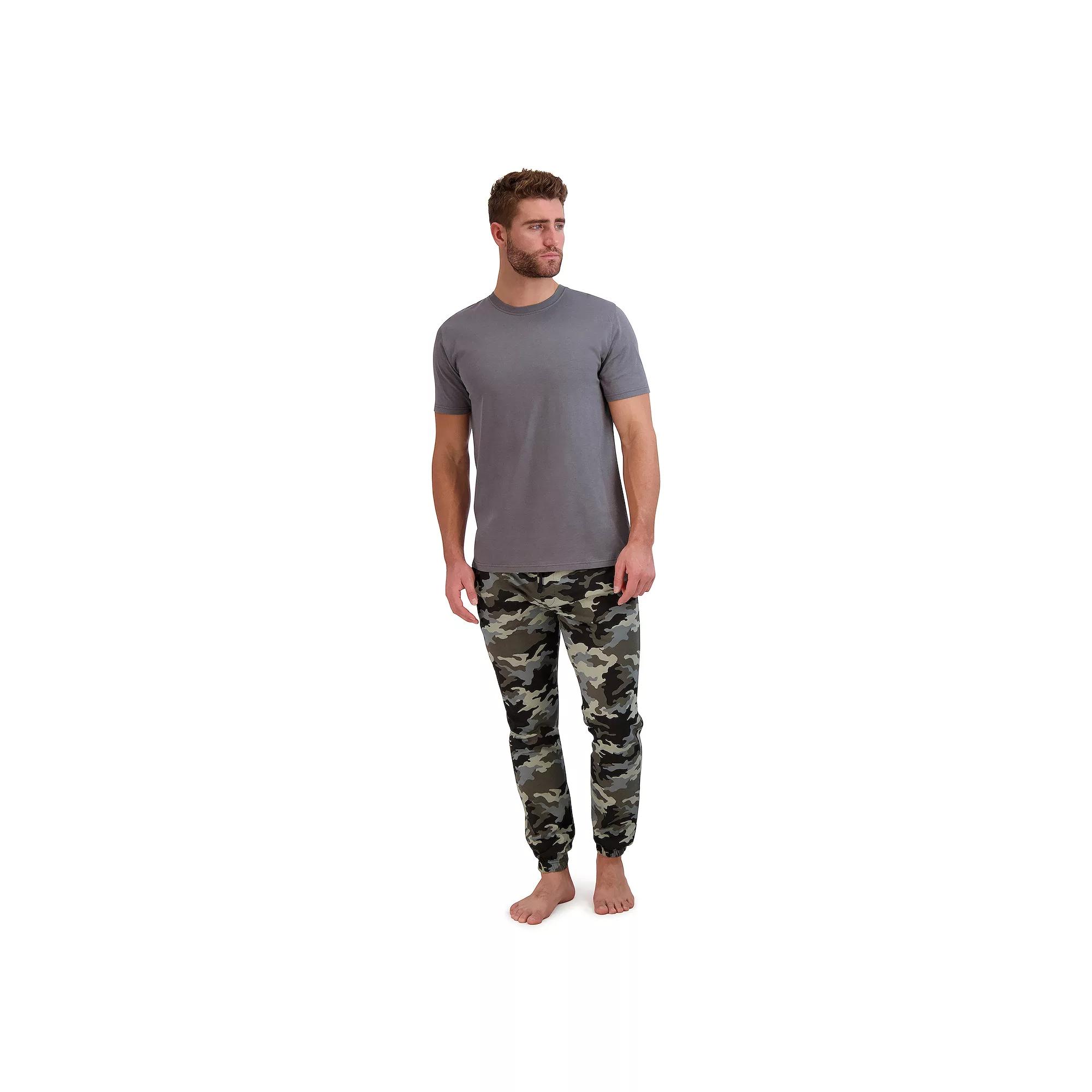 Big & Tall Hanes® Cotton Modal French Terry Pajama Set, Men's,  Product Image