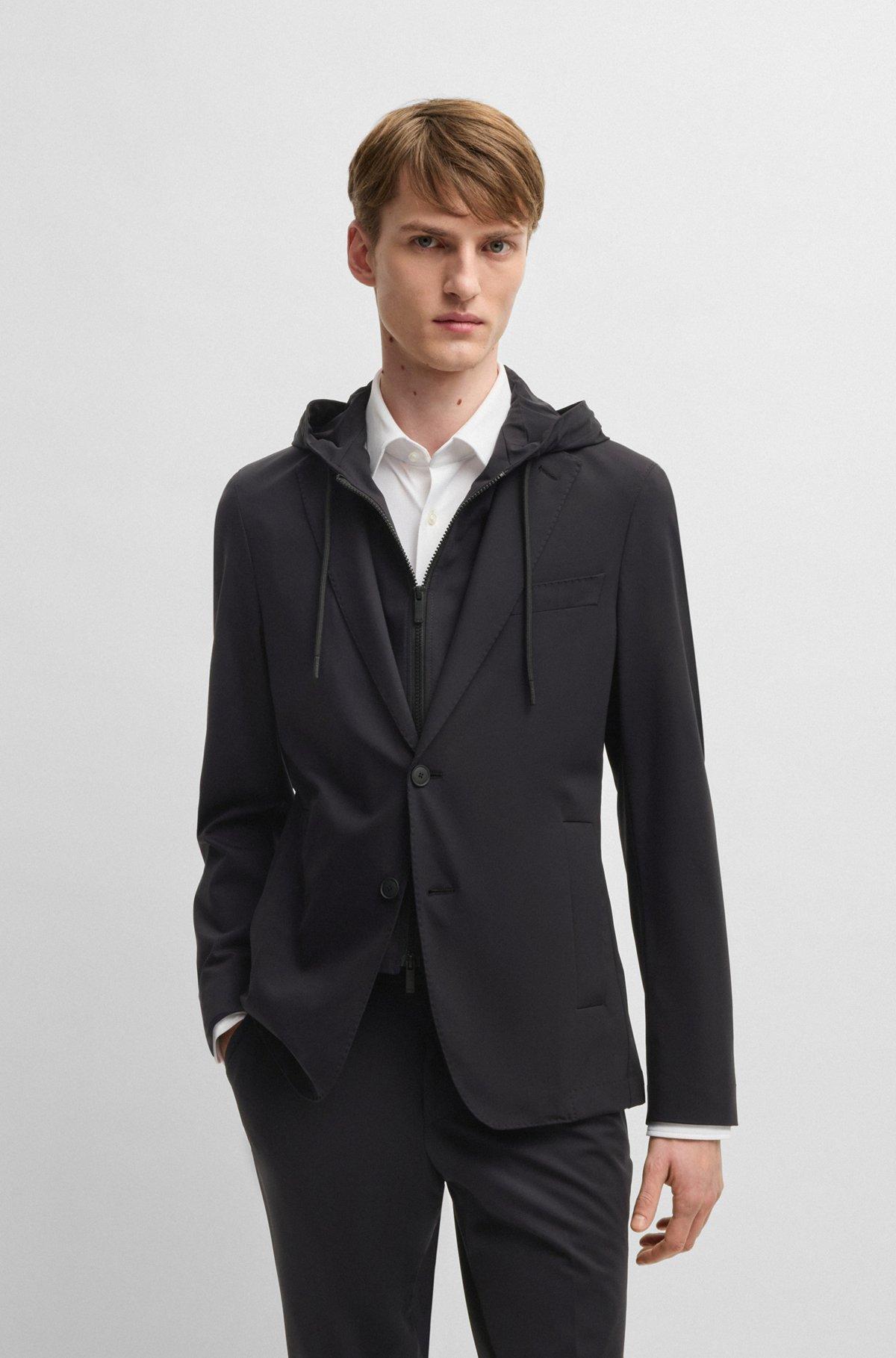 Boss Slim-Fit Jacket with Removable Hooded Inner Product Image