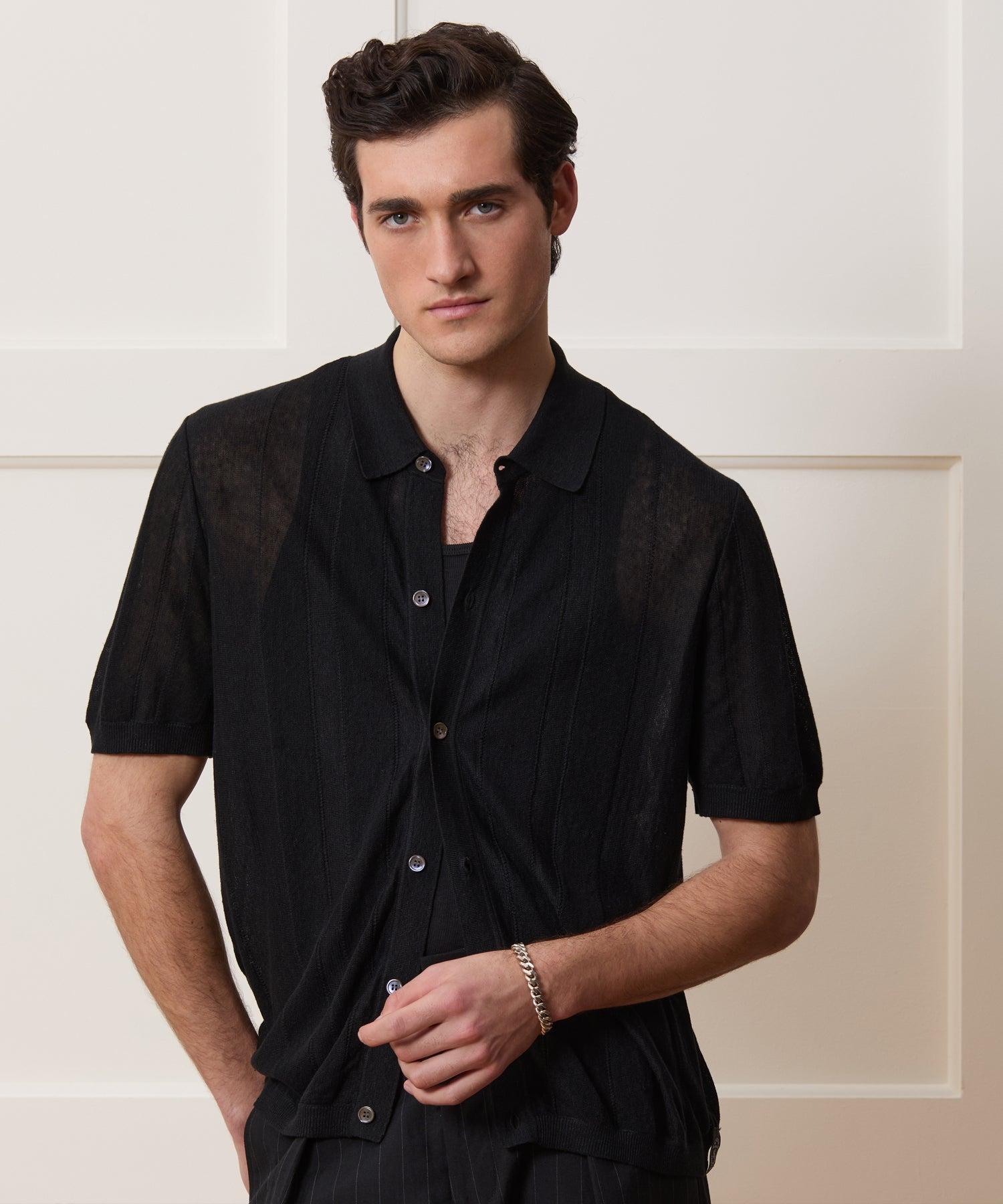 Italian Linen Sweater Polo Product Image