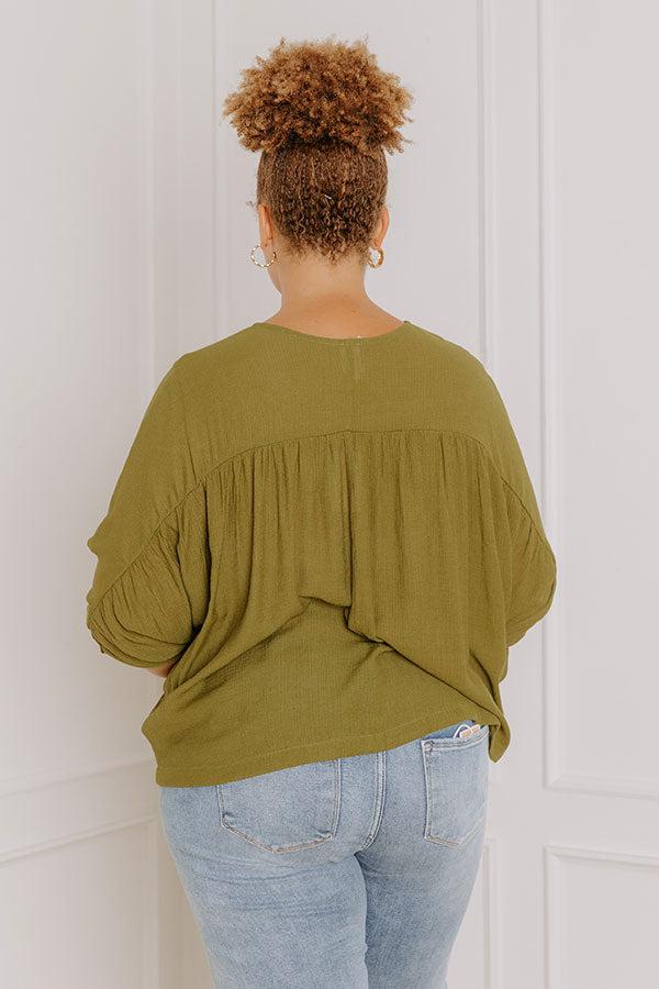 Made For Each Other Shift Top In Green Curves Product Image
