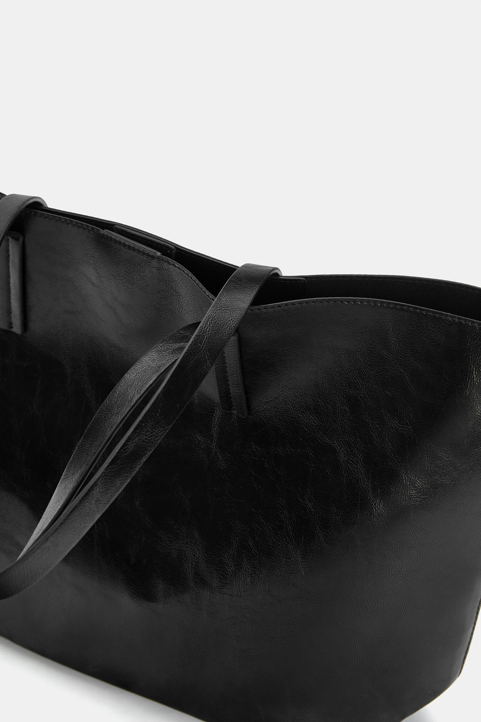 Faux leather shopper bag Product Image