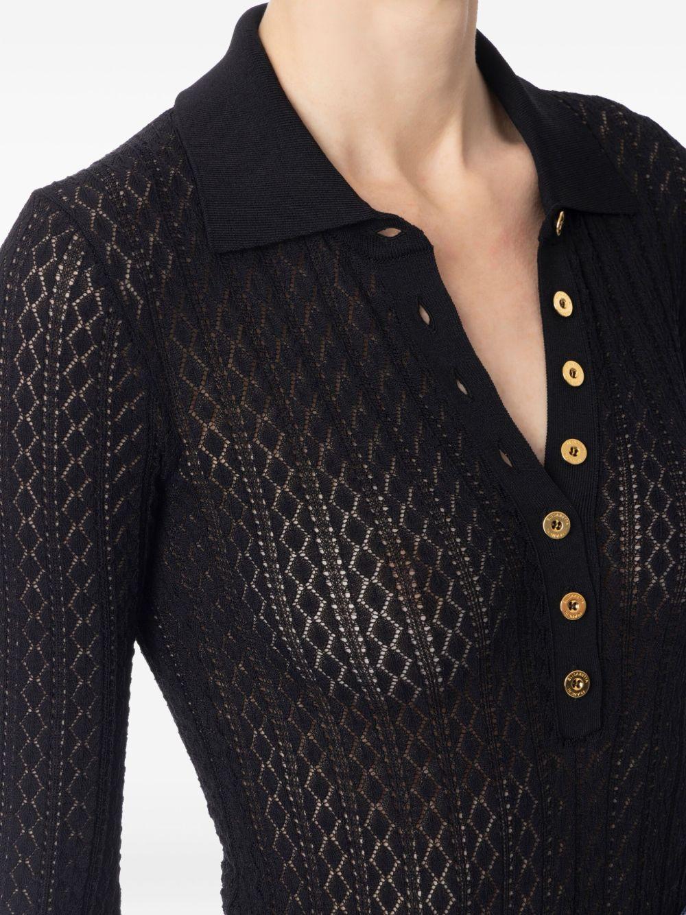 button-detailed polo bodysuit Product Image