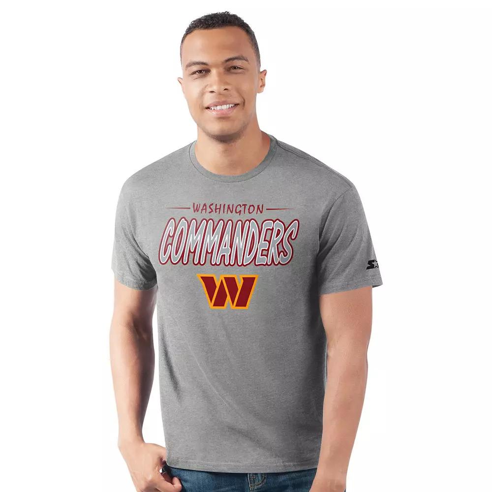 Men's Starter  Heather Gray Washington Commanders Prime Time T-Shirt, Size: XL, Wft Grey Product Image