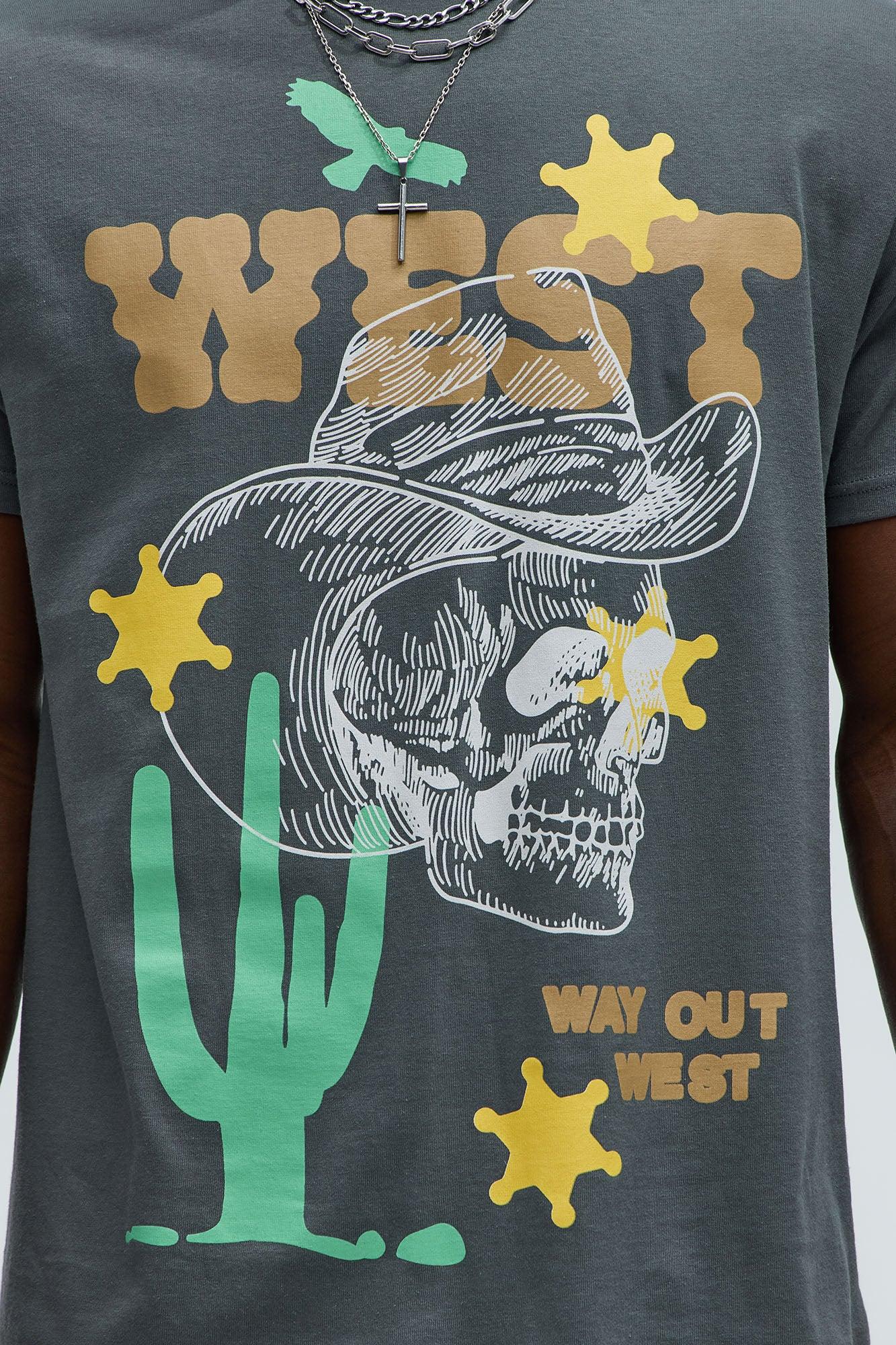 Way Out West Short Sleeve Tee - Charcoal Product Image