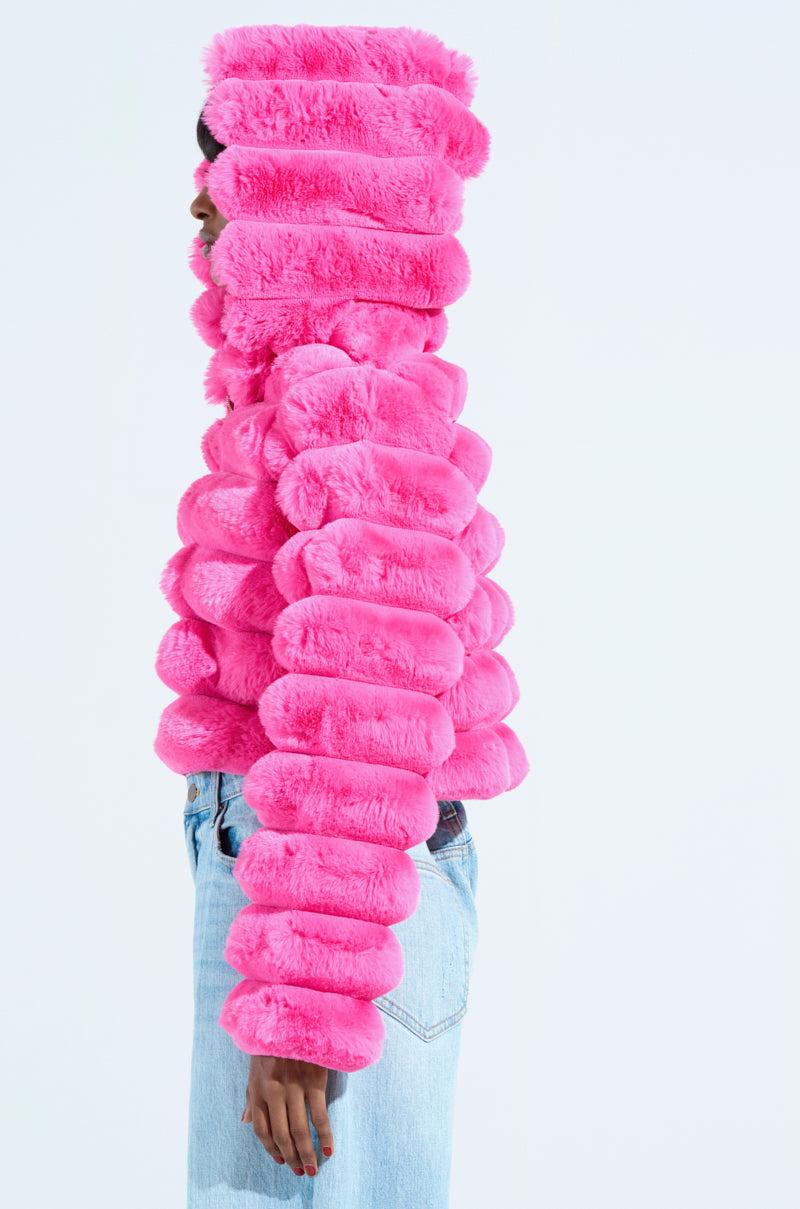POPCORN FAUX FUR IN PINK Product Image