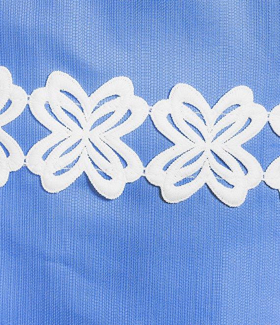 Lilly Pulitzer Davis Vintage Dobby Lily Lace Trim Square Neck Sleeveless Maxi Dress Product Image