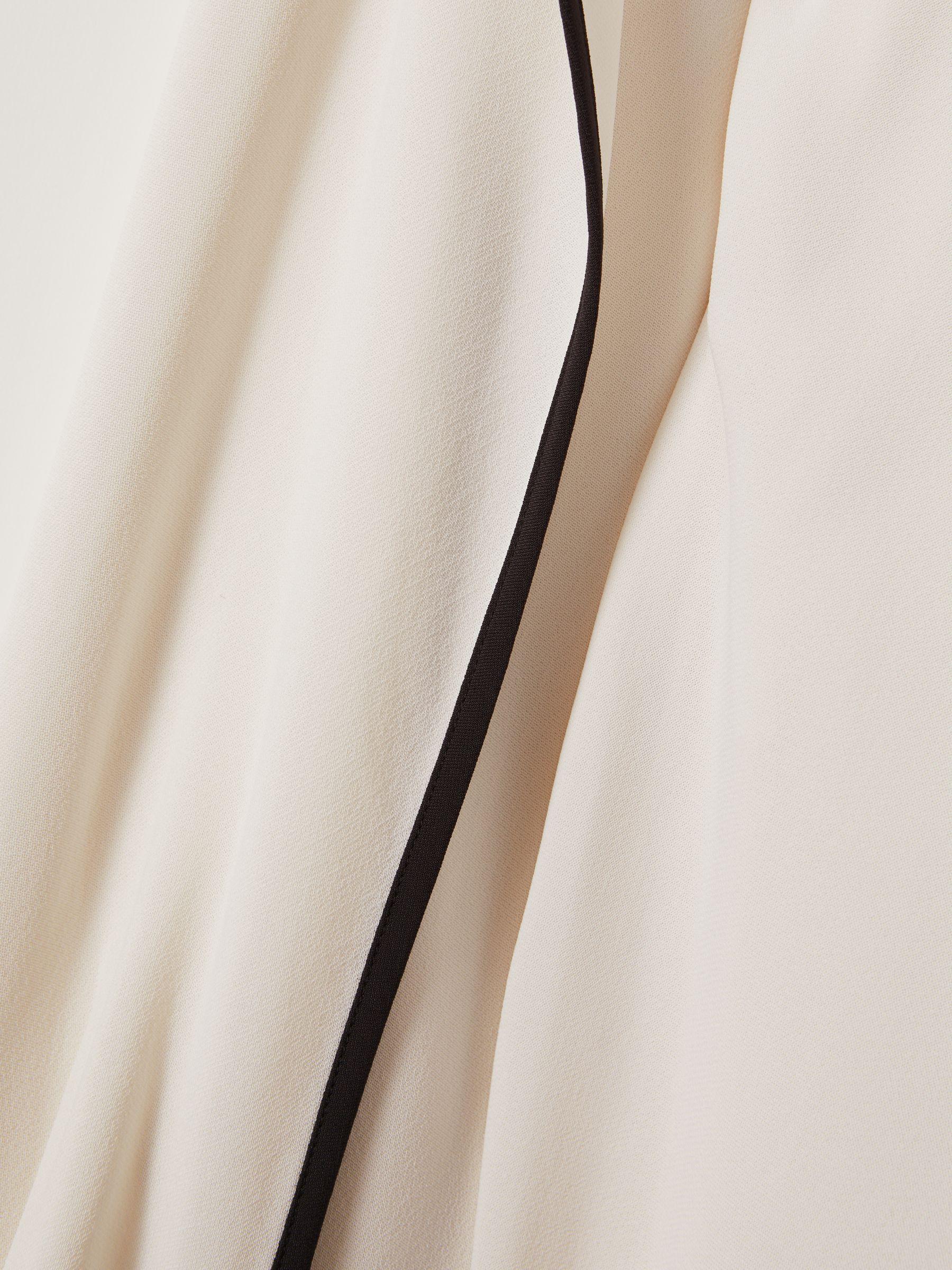 Ruffle Detail Cut Out Blouse in White Product Image