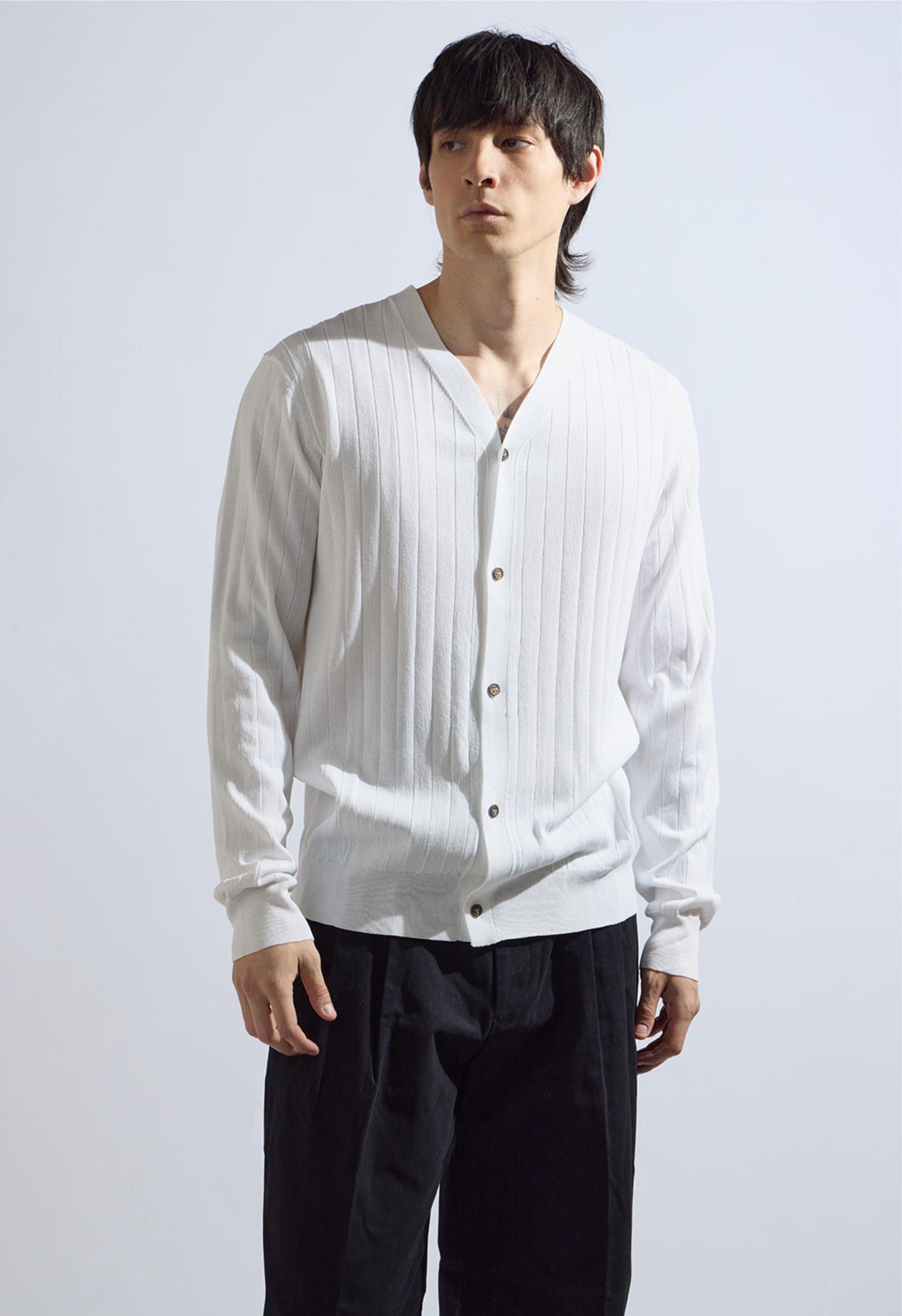 Casual Cardigan in White Product Image