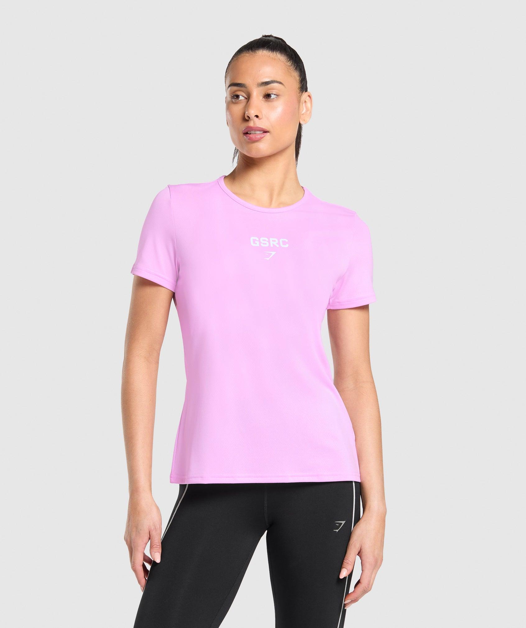 Gymshark Run Club Graphic T-Shirt - Sour Pink Female Product Image