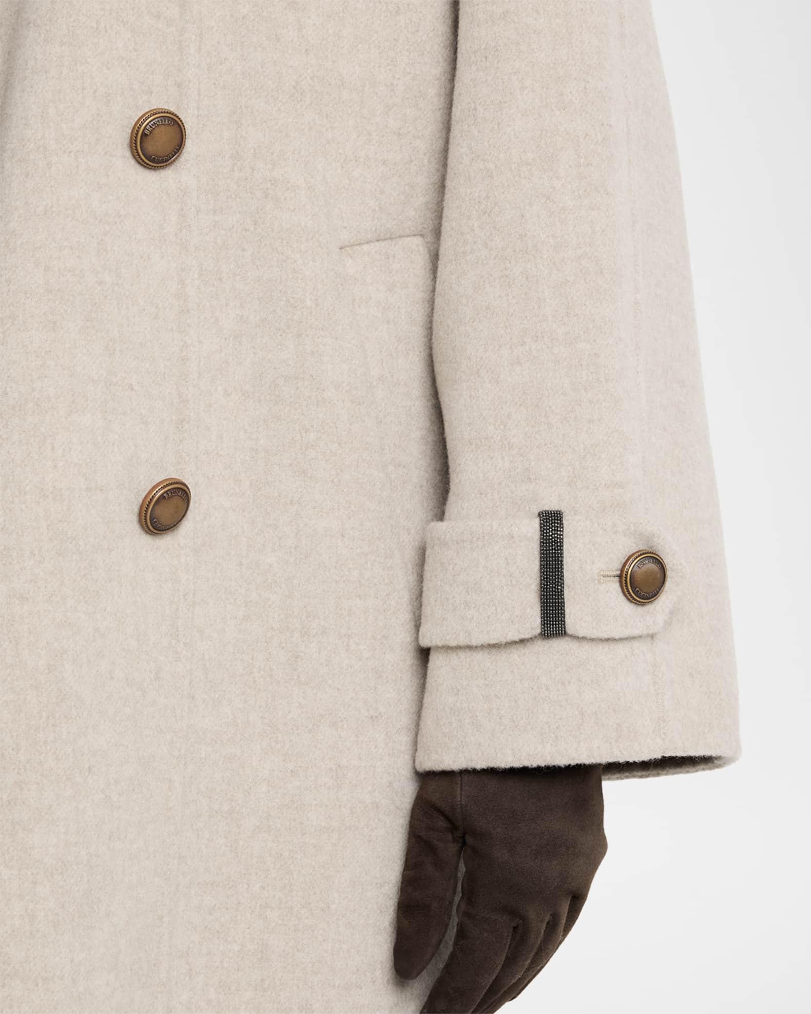 Melton Wool-Cashmere Double-Breasted Coat Product Image