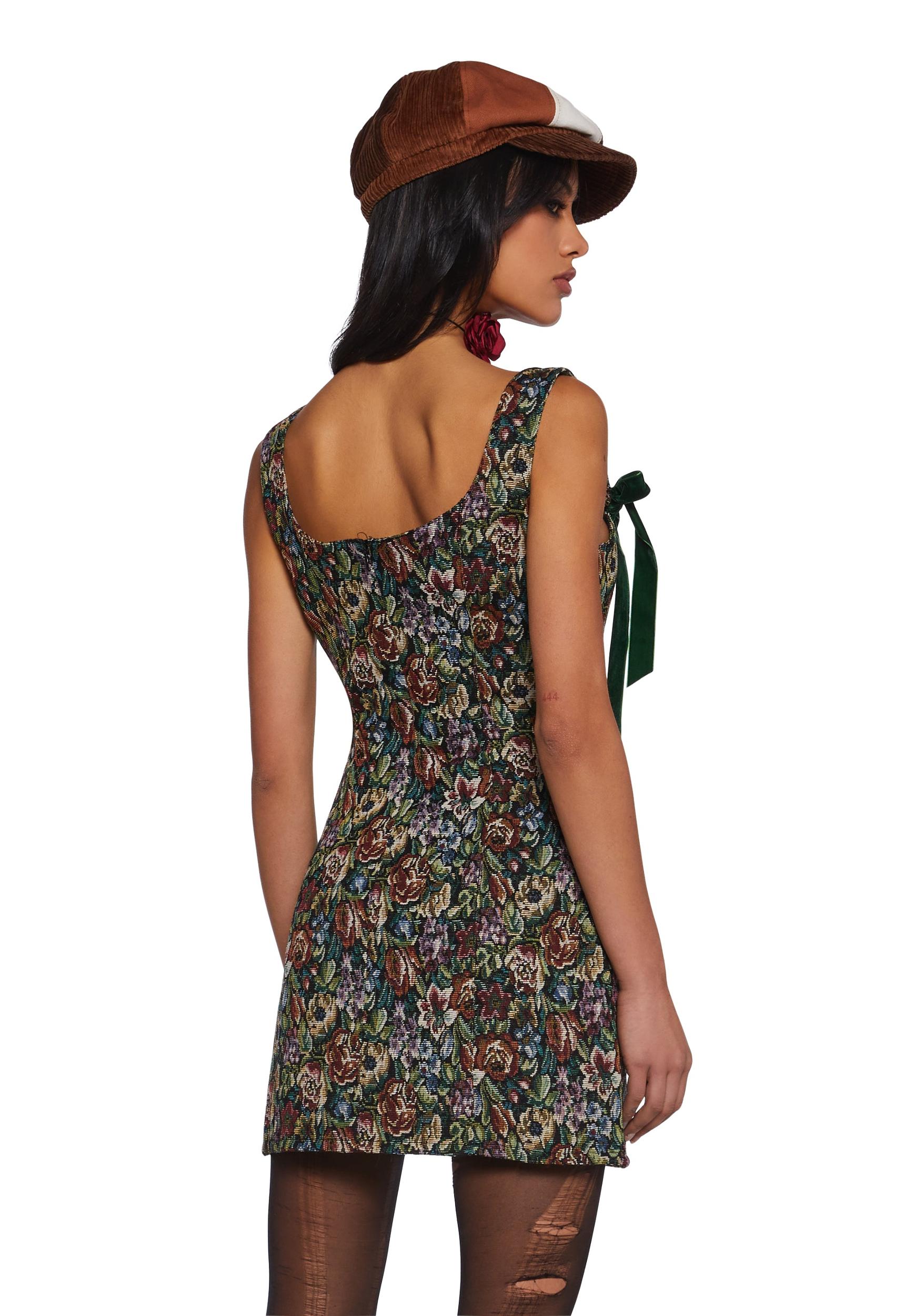 Floral Jacquard Mini Dress Current Mood - Multi Product Image