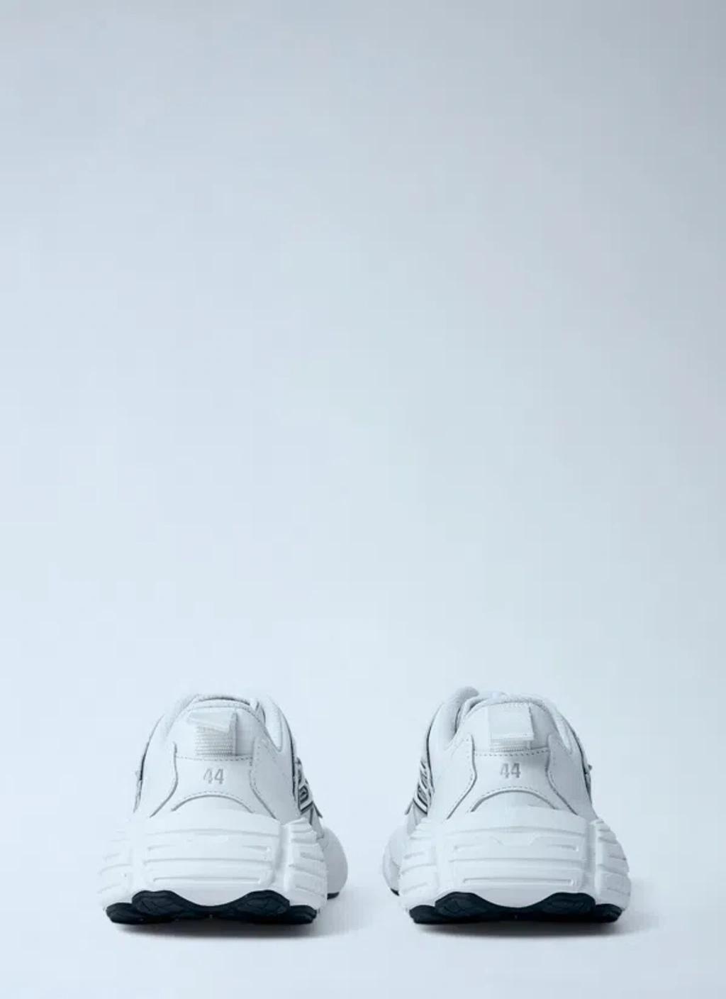 BALENCIAGA Men White Cowskin And Polyester Monday Shoe Sneakers Product Image