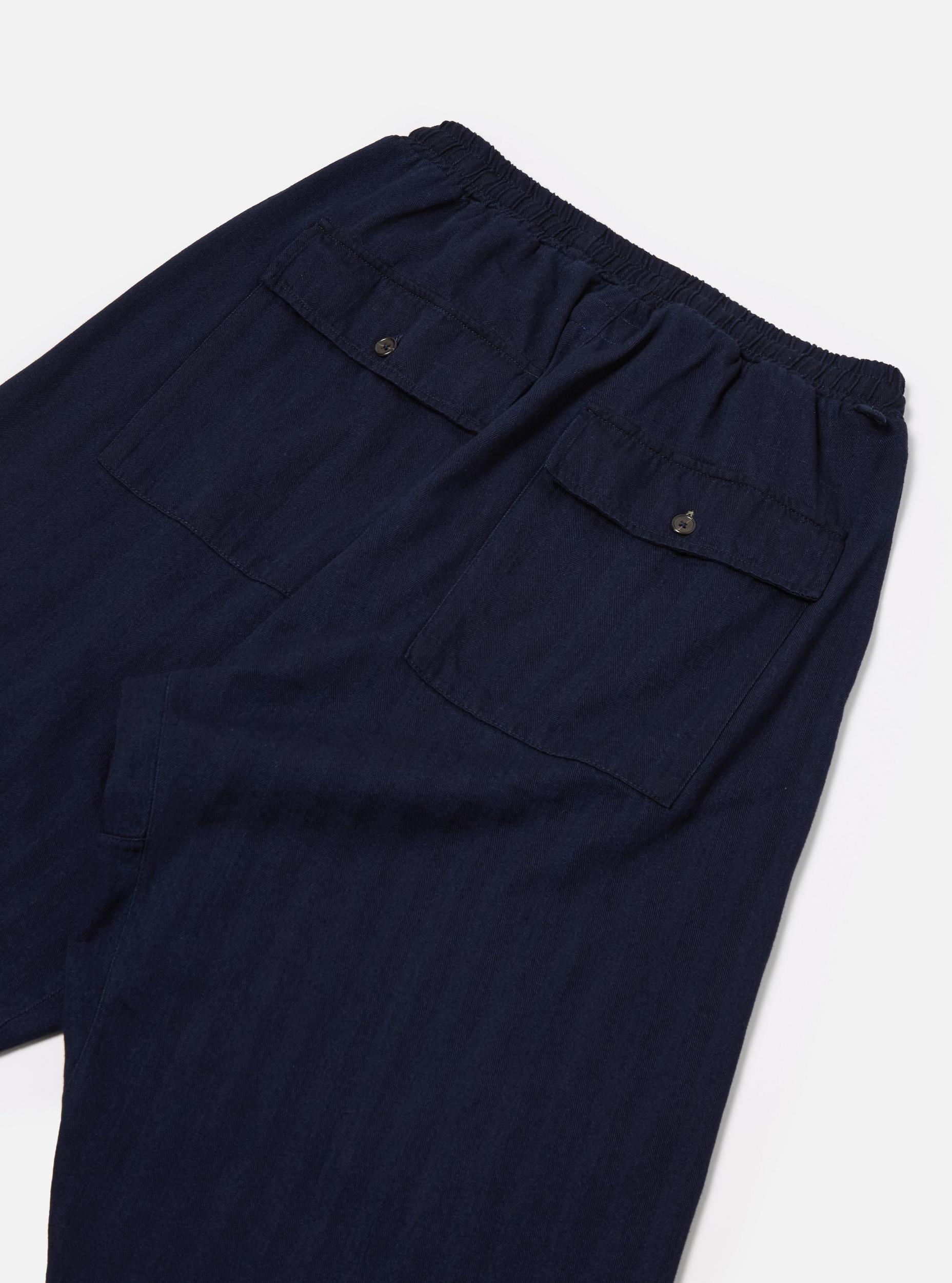 Indigo Herringbone Denim Braga Pant Product Image