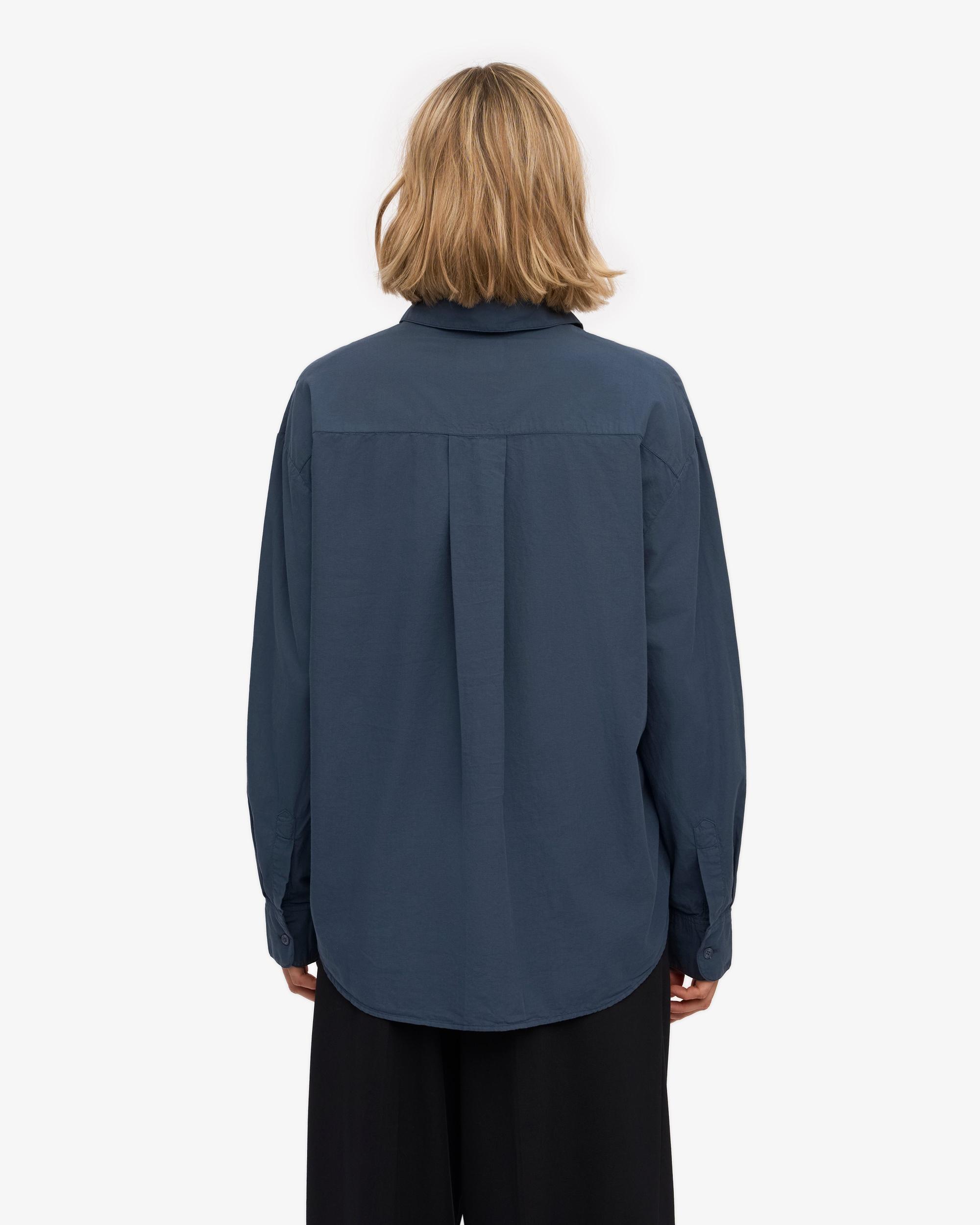 Organic Oversized Shirt - Petrol Blue Product Image