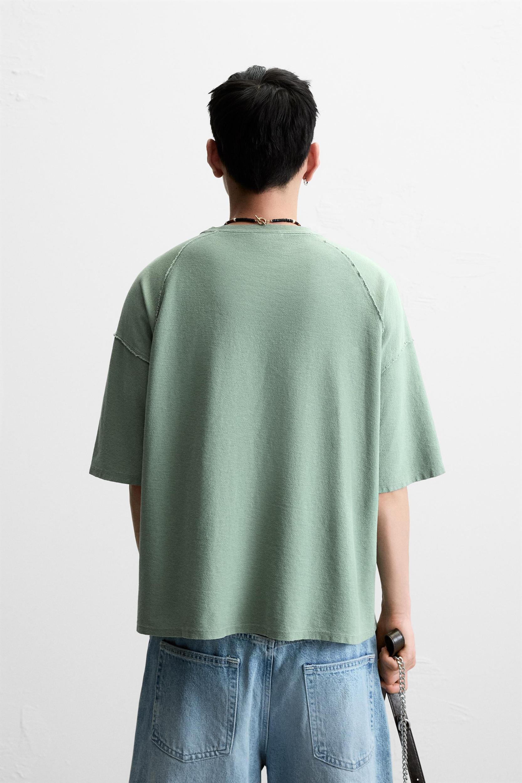 WASHED PRINT KNIT T-SHIRT Product Image