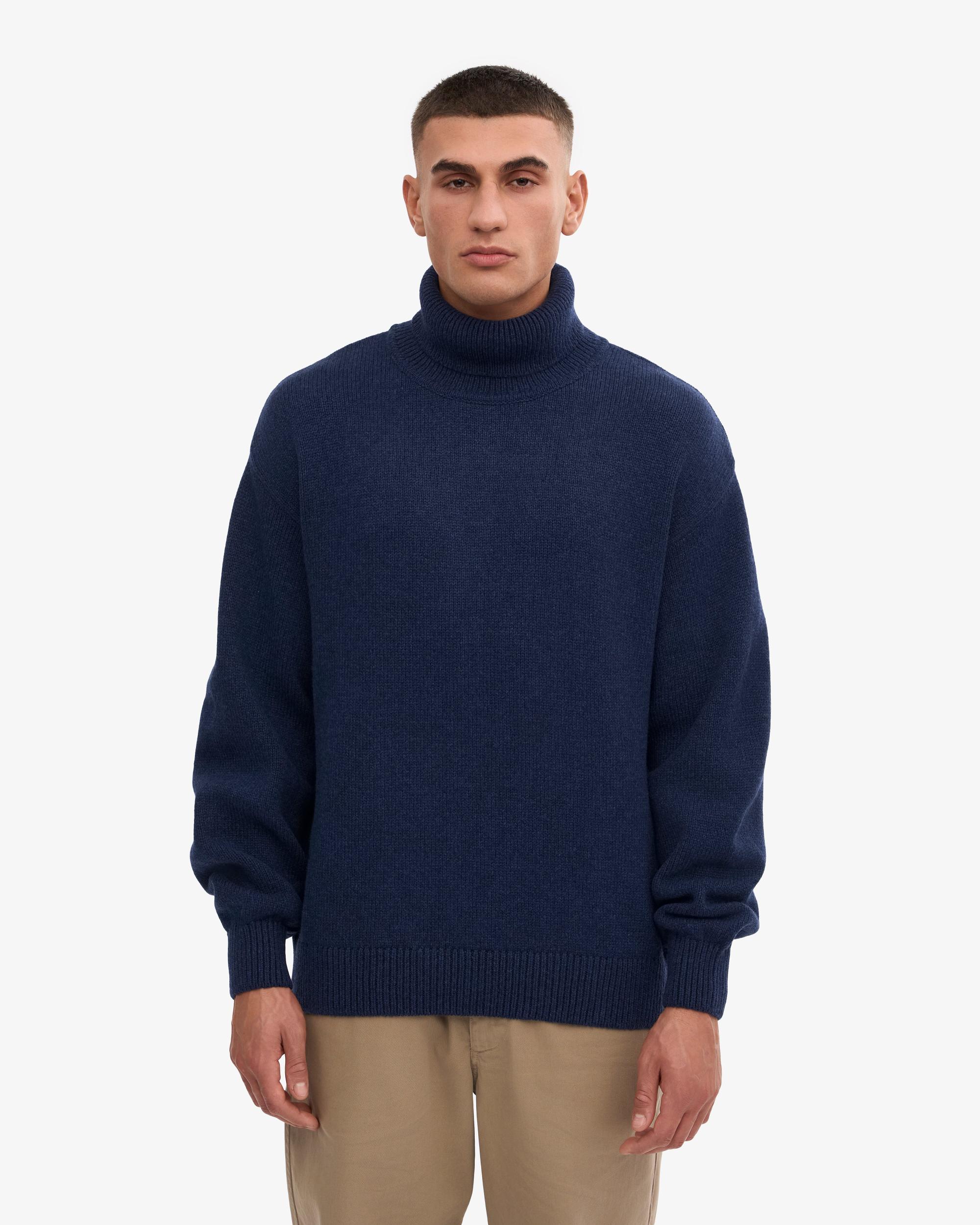 Merino Wool Turtleneck - Lava Grey Product Image
