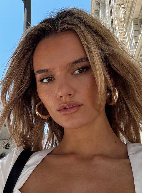 Samwell Chunky Earrings Gold Product Image