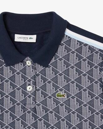 Slim Fit Monogram Jacquard Polo Shirt Product Image
