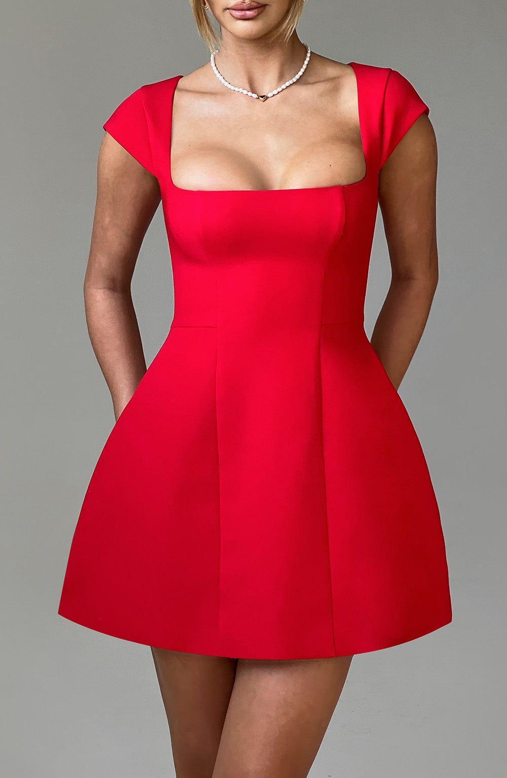 Lena Mini Dress - Red Product Image