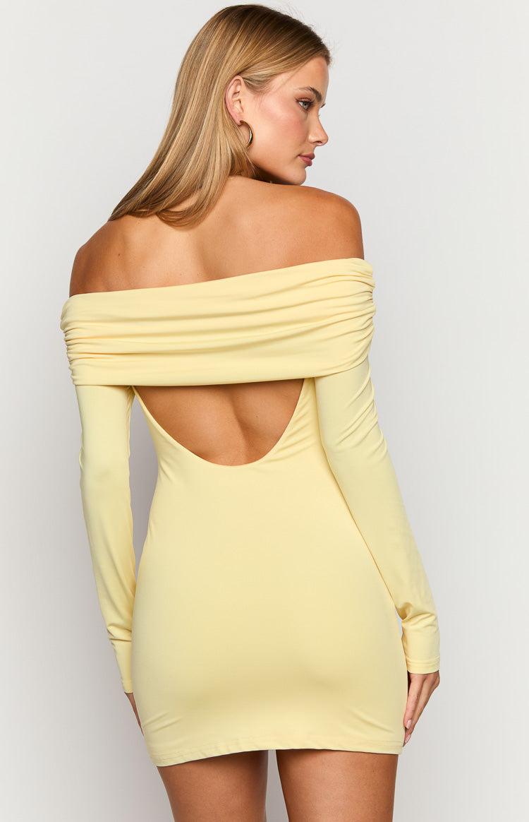 Junie Yellow Long Sleeve Mini Dress Product Image