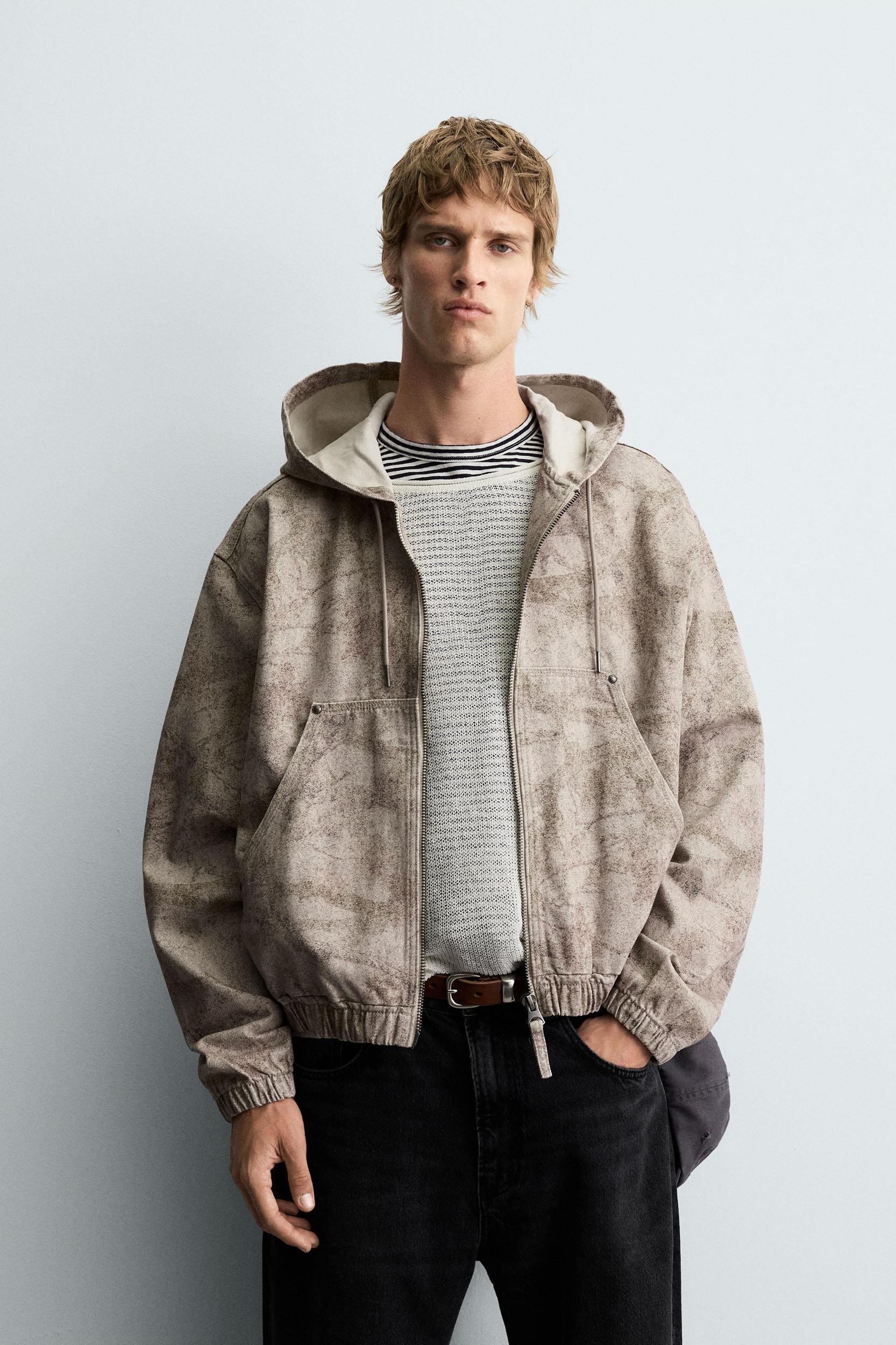 WASHED HOODED JACKET Product Image