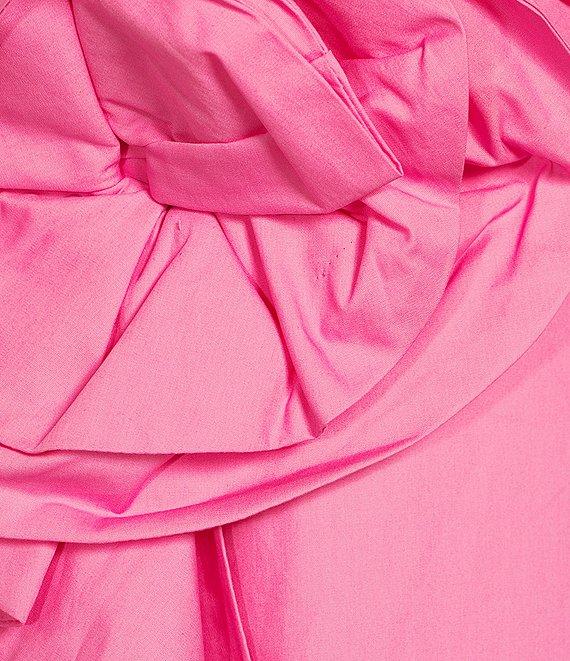 Layered With Love Poplin Square Neck Sleeveless Rosette A-Line Mini Dress Product Image