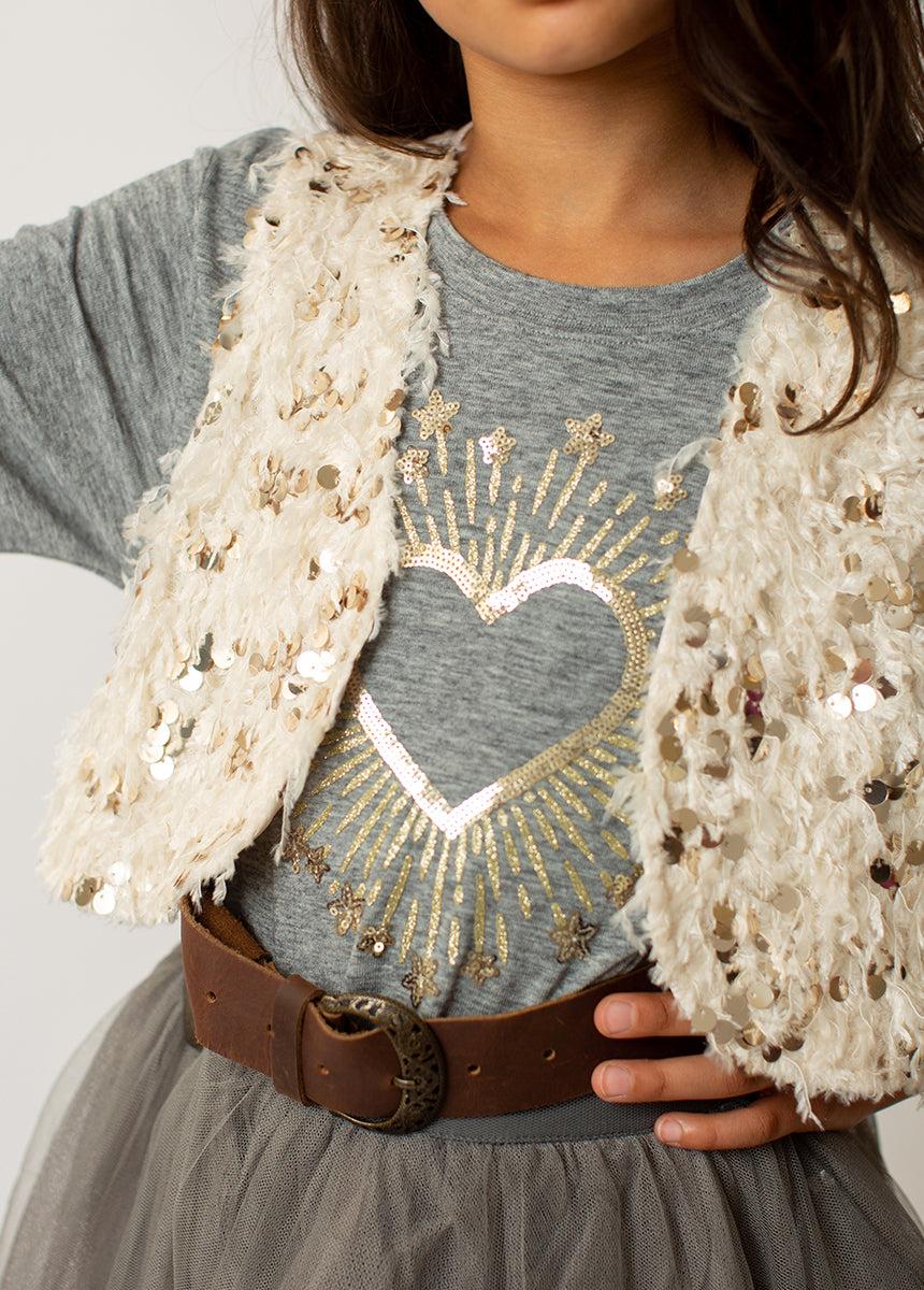 Meike Vest in Cream Girls Product Image