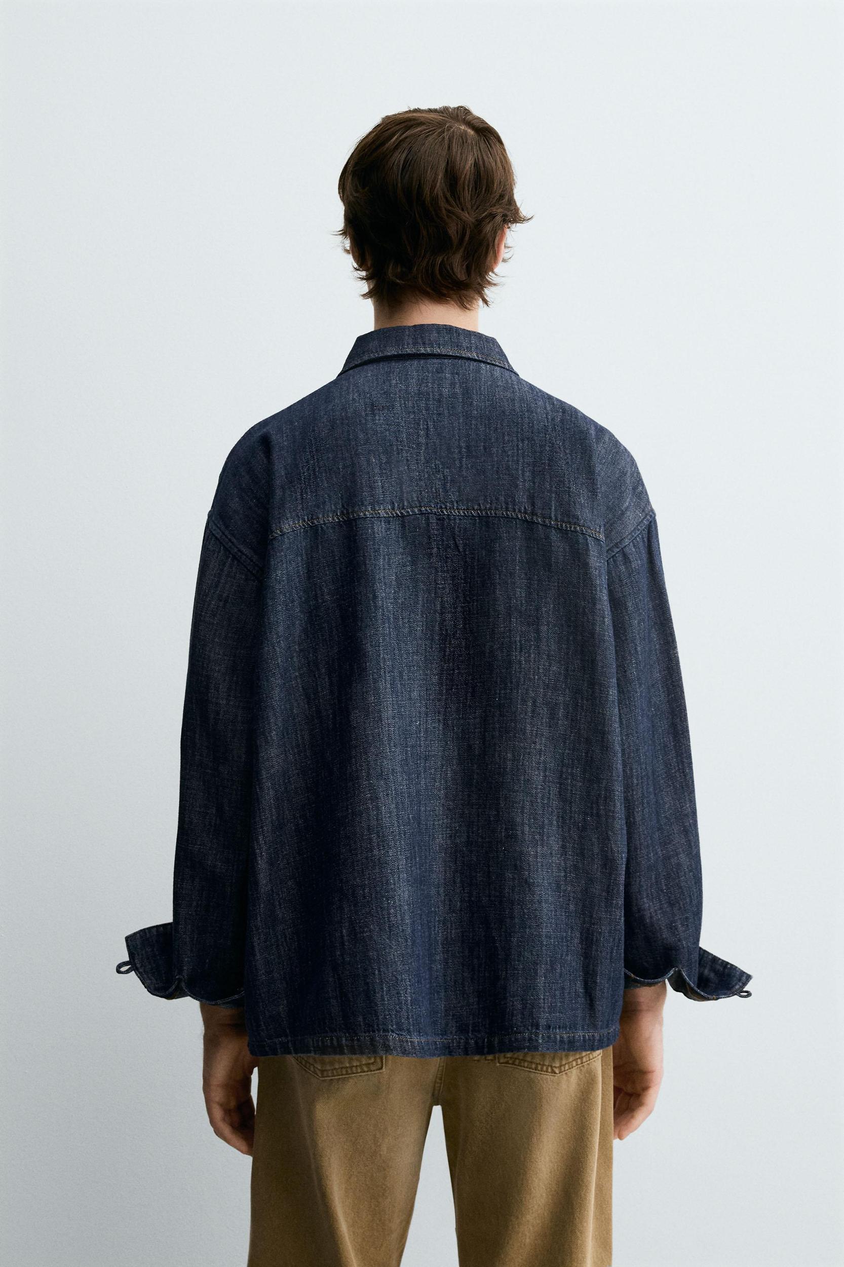 COTTON-LINEN DENIM SHIRT Product Image