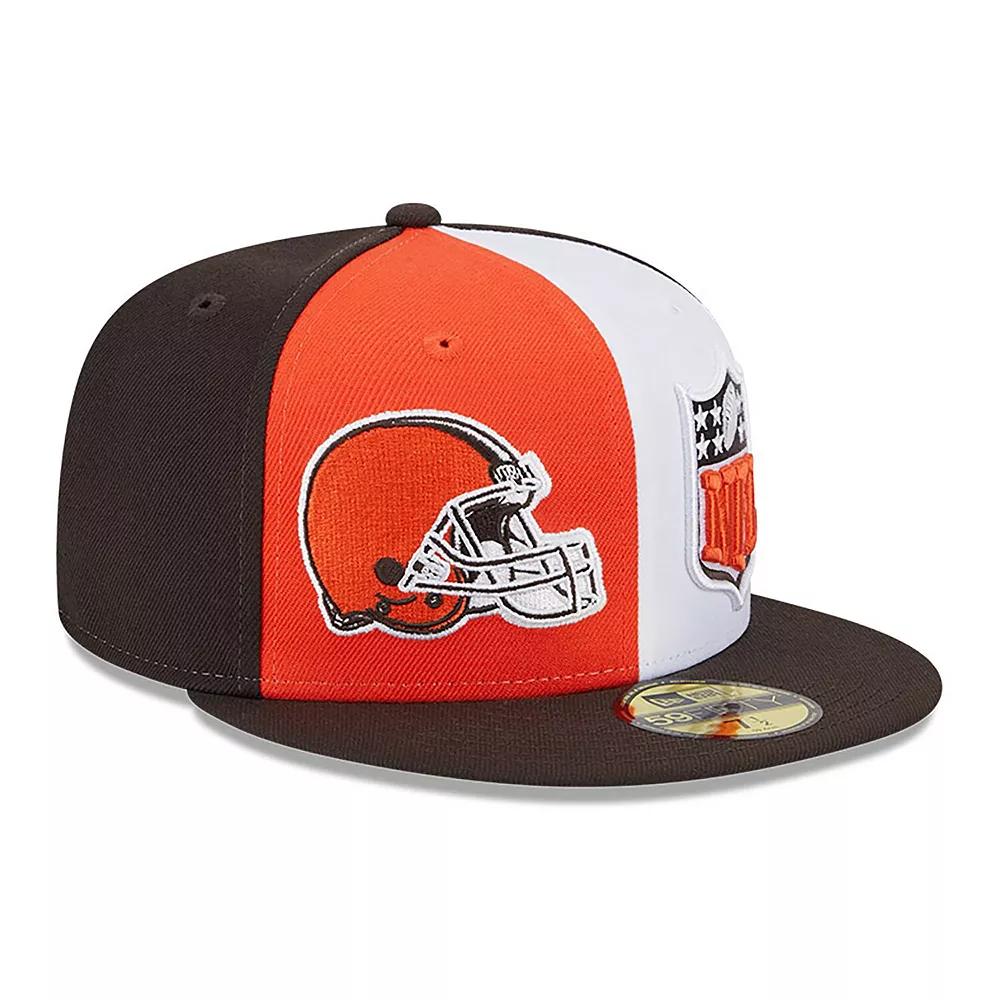 Men's New Era  Orange/Brown Cleveland Browns 2023 Sideline 59FIFTY Fitted Hat, Size: 7 3/8 Product Image