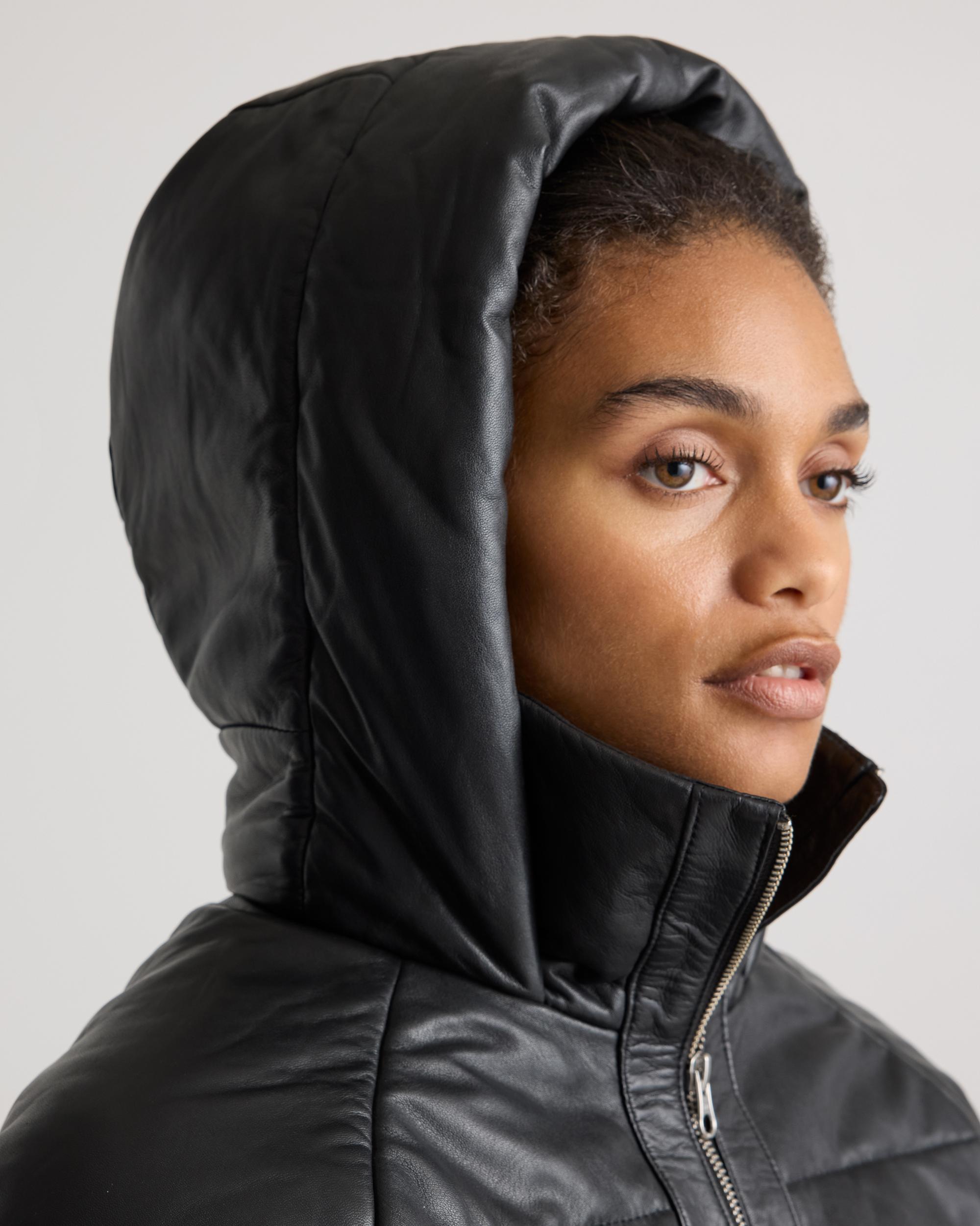 Quince | Women's Puffer Jacket Leather Product Image