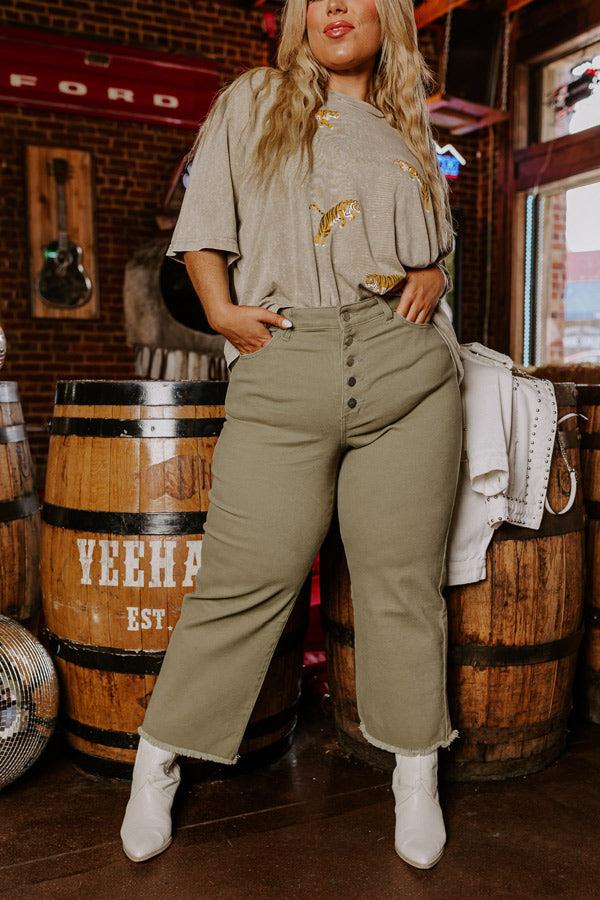 The McKenzie High Waist Jean In Sage Curves Product Image