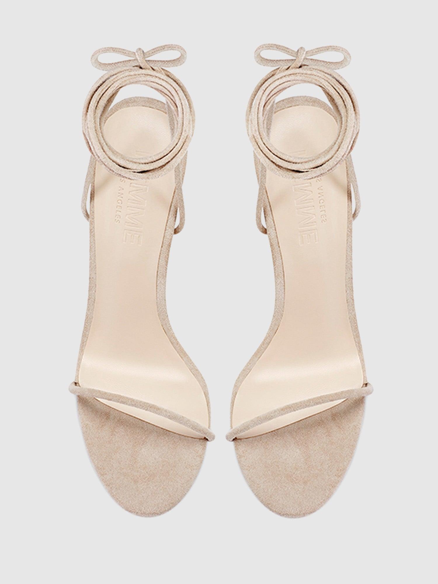 Barely There Lace Up Heel - Nude Product Image