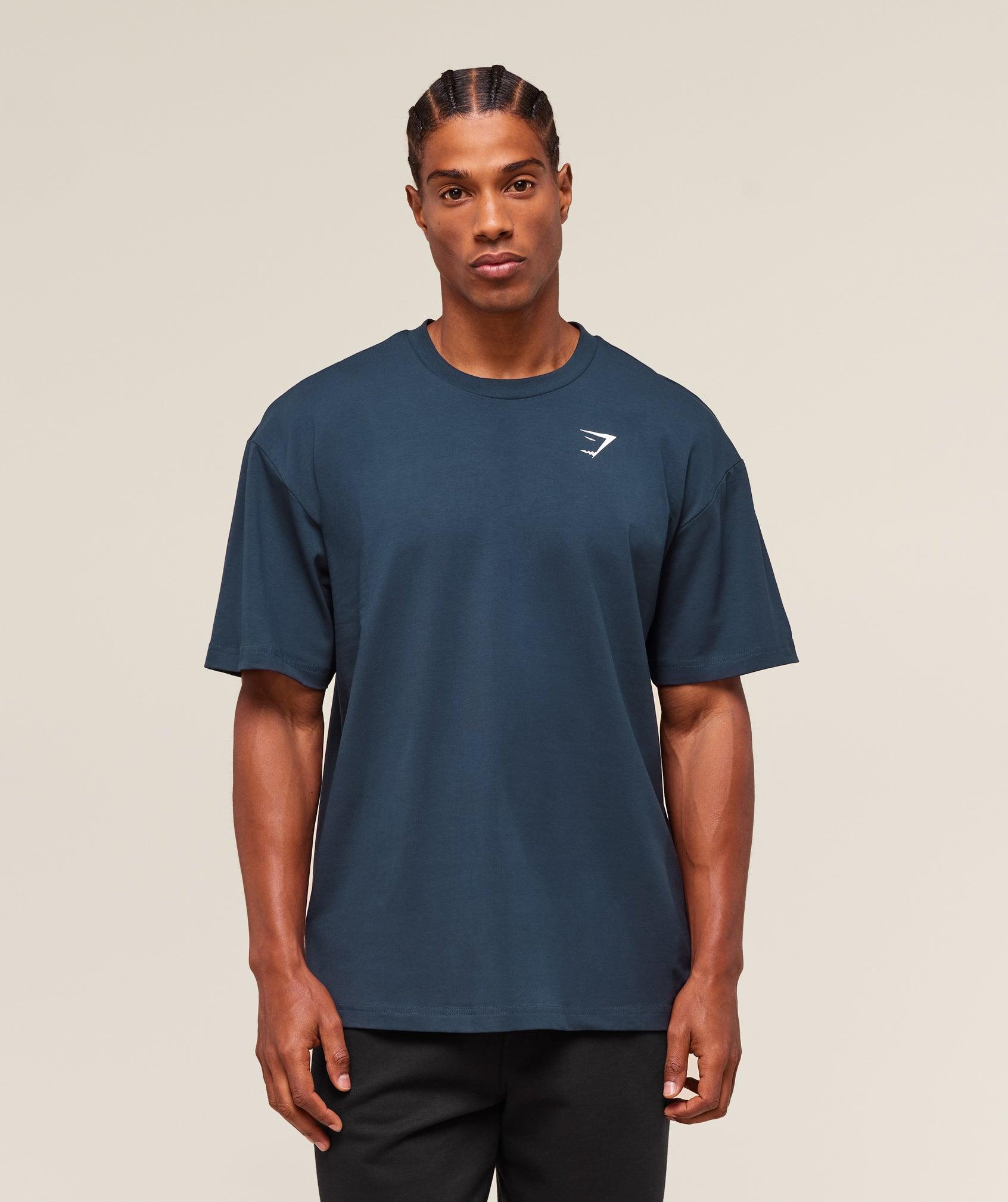 Gymshark Essential Oversized T-Shirt - Navy Male Product Image