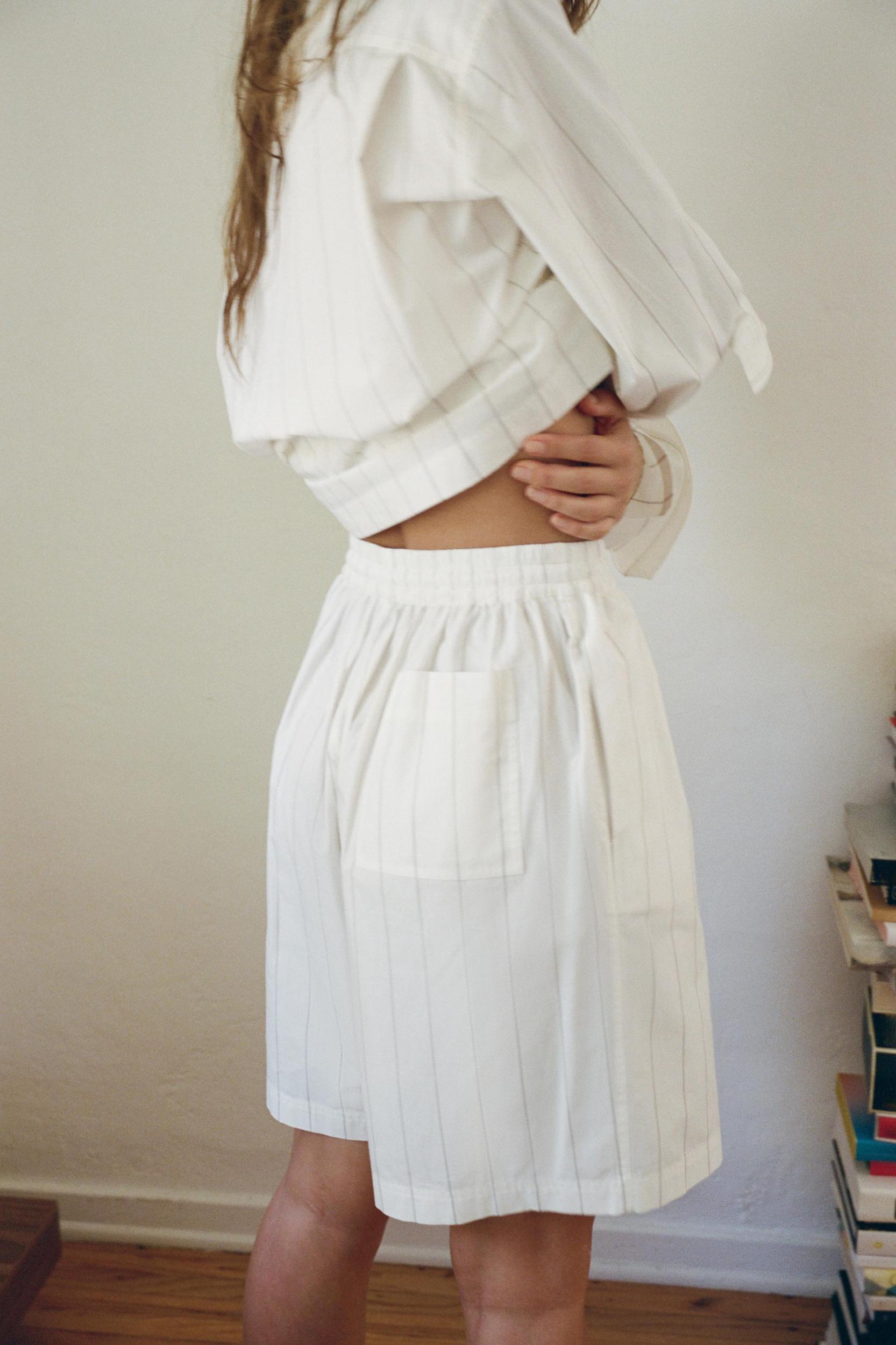 STRIPED BOXER PAJAMA SHORTS Product Image