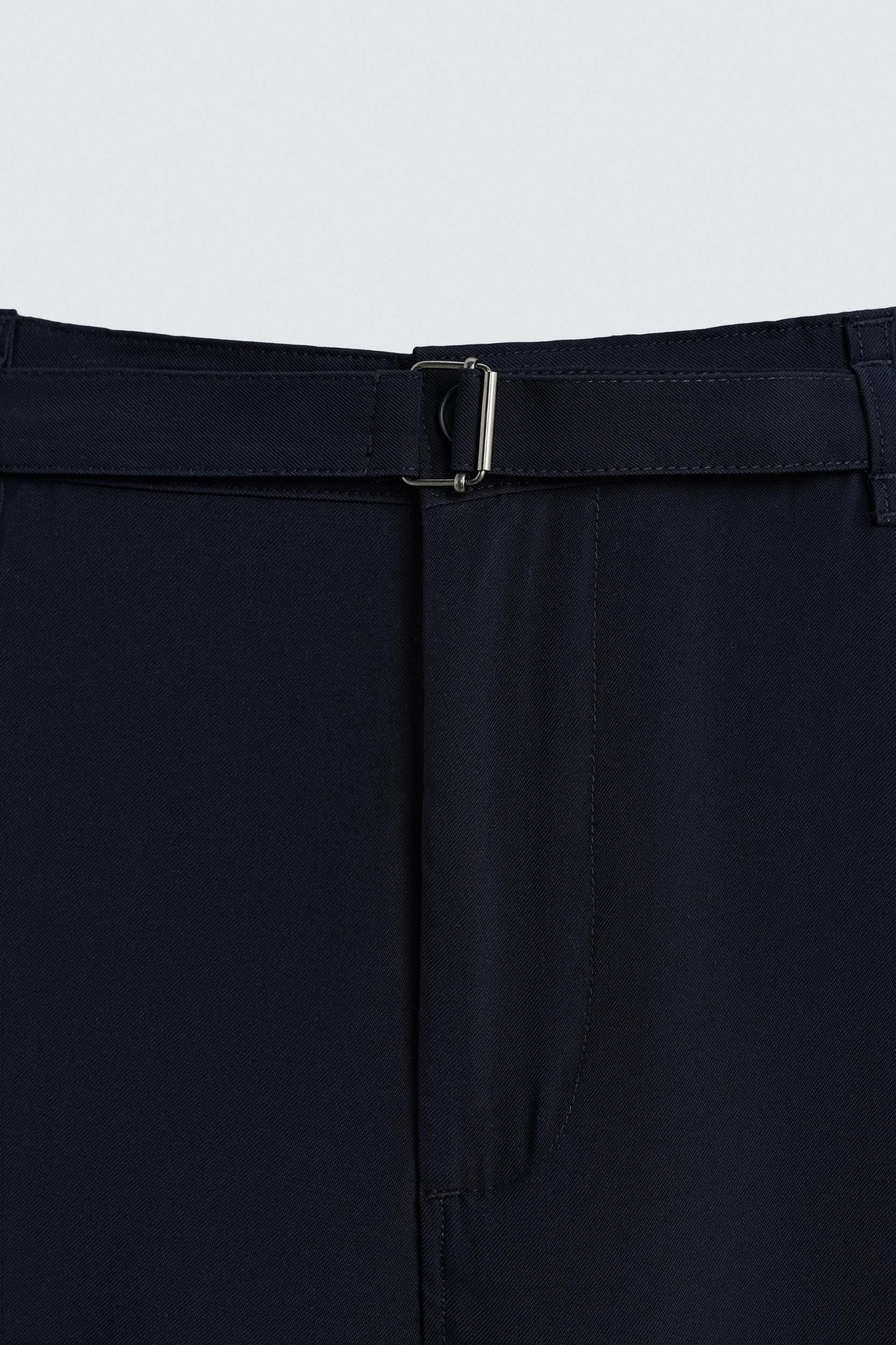 RELAXED FIT BELTED PANTS Product Image