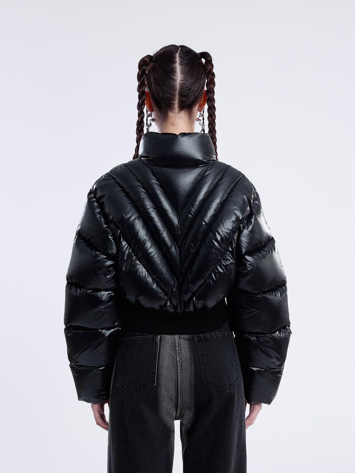 Aelfric Eden Solid Cropped Puffer Down Coat Product Image