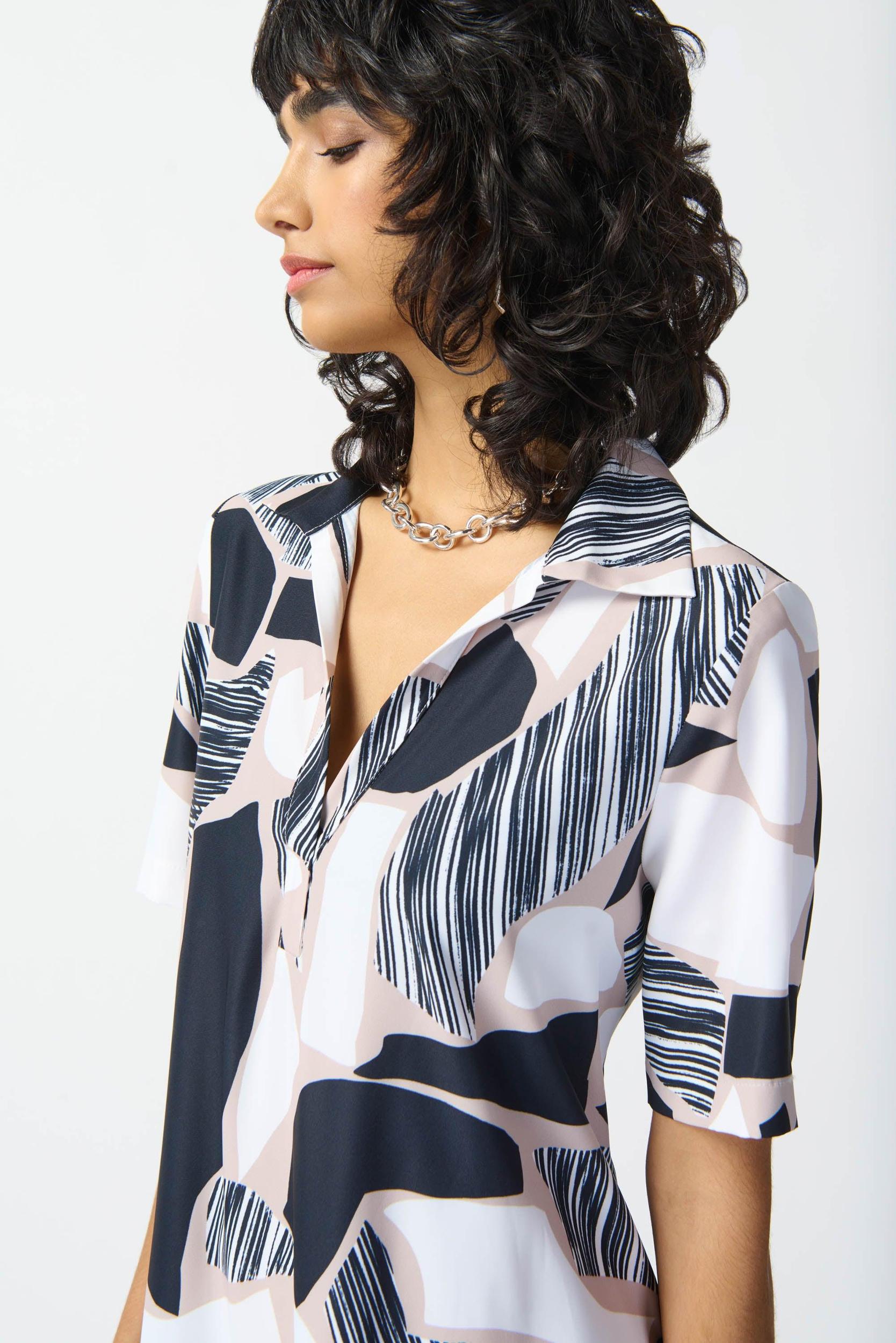 Woven Abstract Print Trapeze Dress Product Image