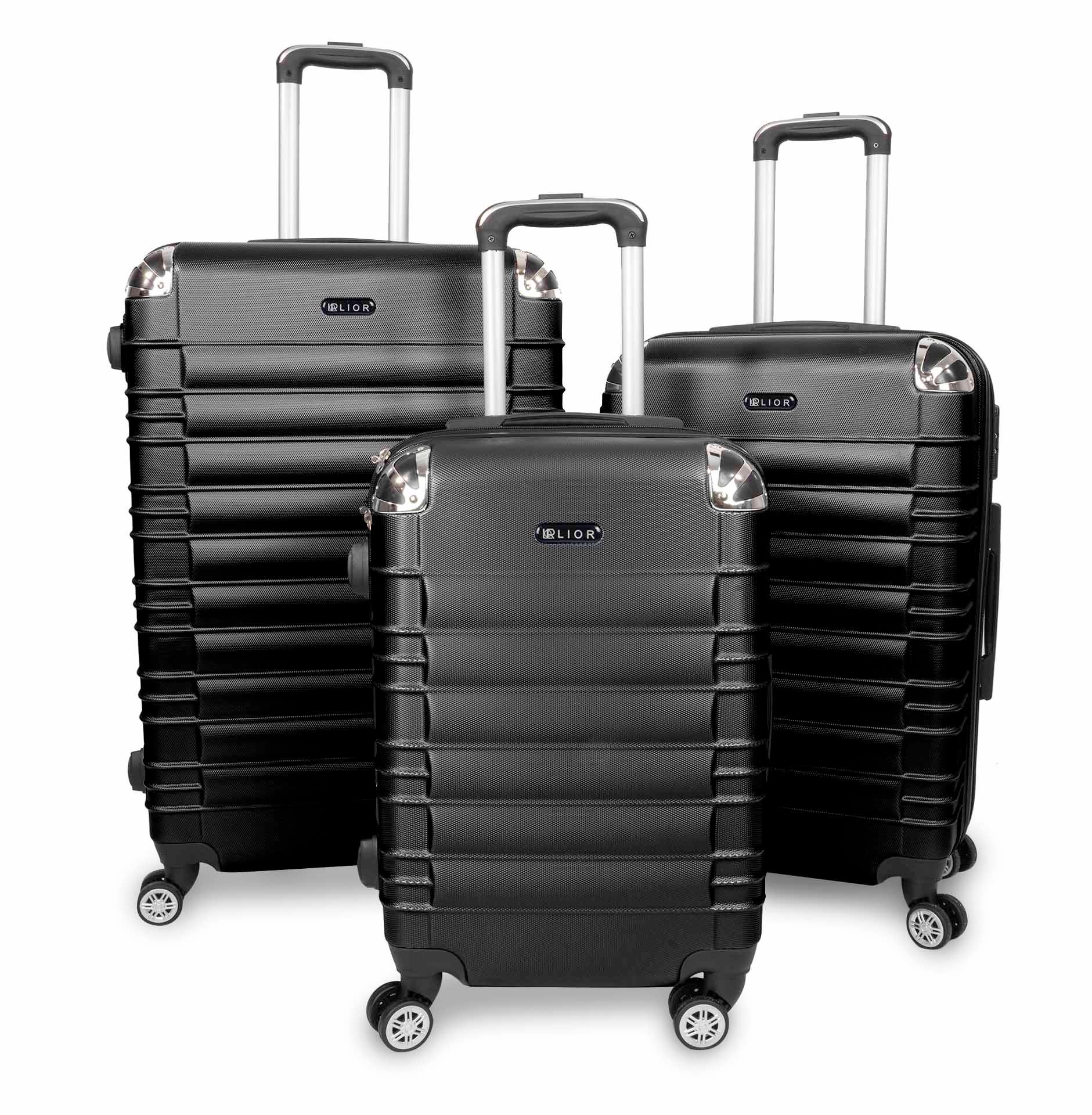 LIOR 3 Piece Set Luggage Sets Suitcase Hardshell Lightweight Spinner Wheels Product Image