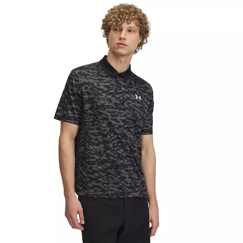Men's Under Armour Matchplay Printed Polo, Size: Small, Black Camo Product Image