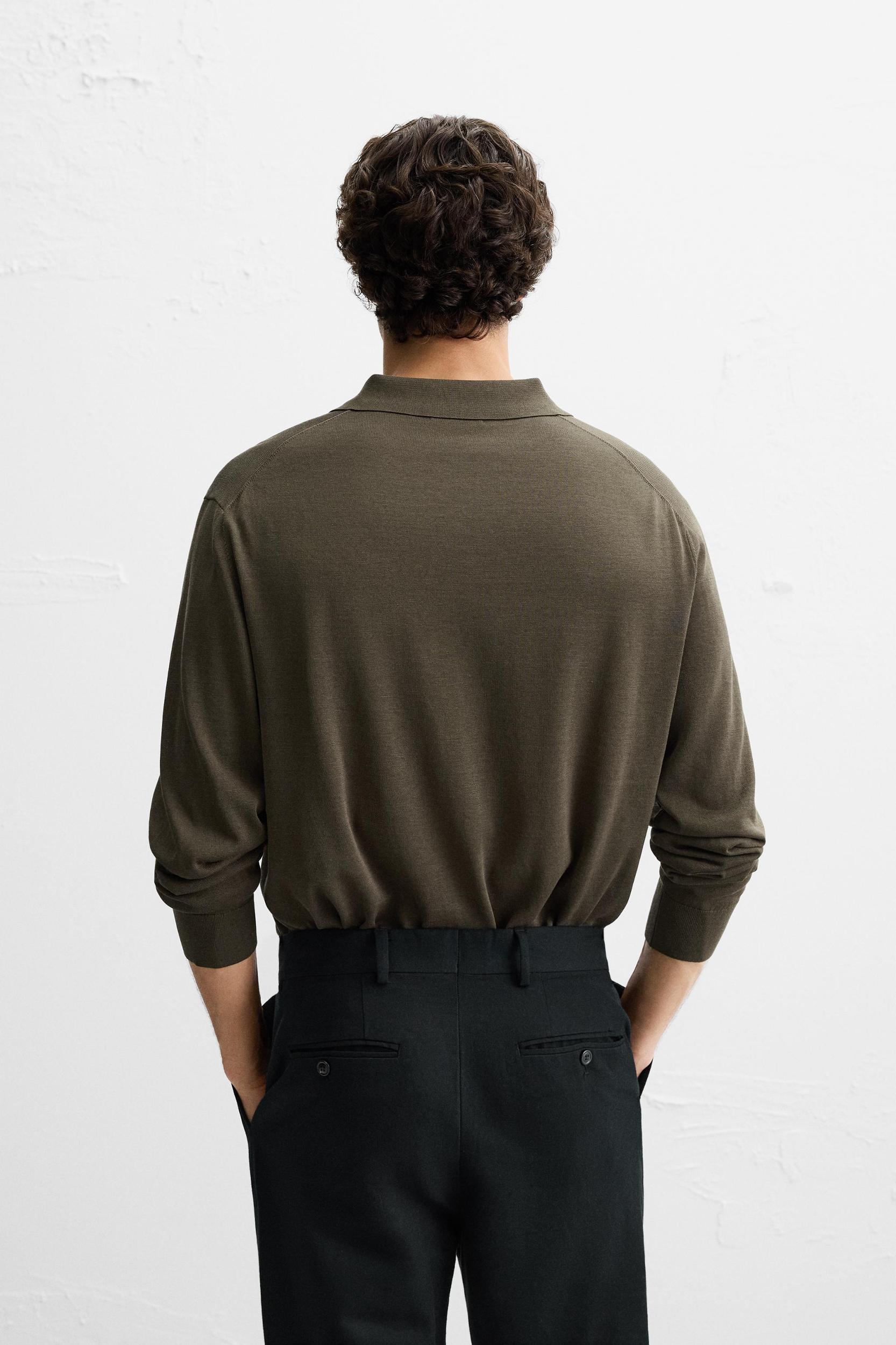 COTTON - SILK BLEND KNIT POLO Product Image