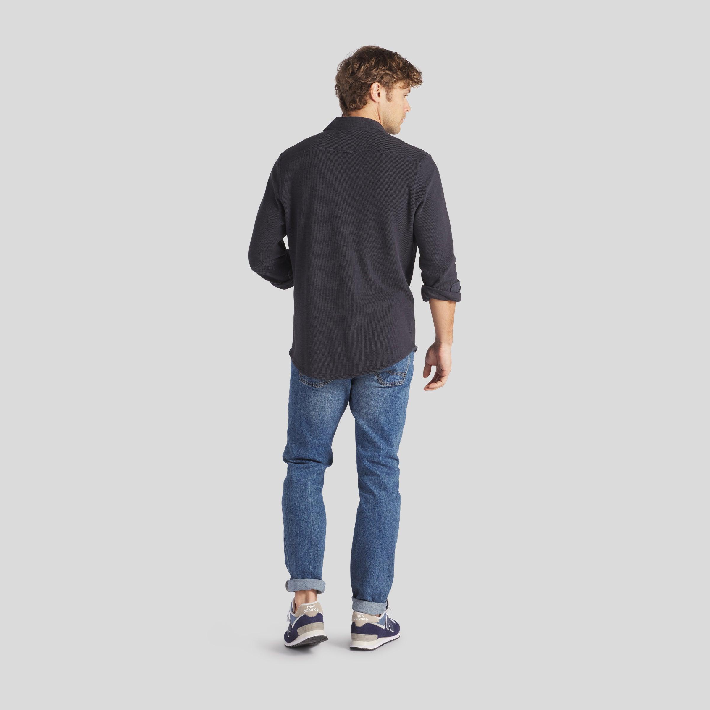 Waffle Hybrid Shirt - Dark Navy (Final Sale)* Product Image