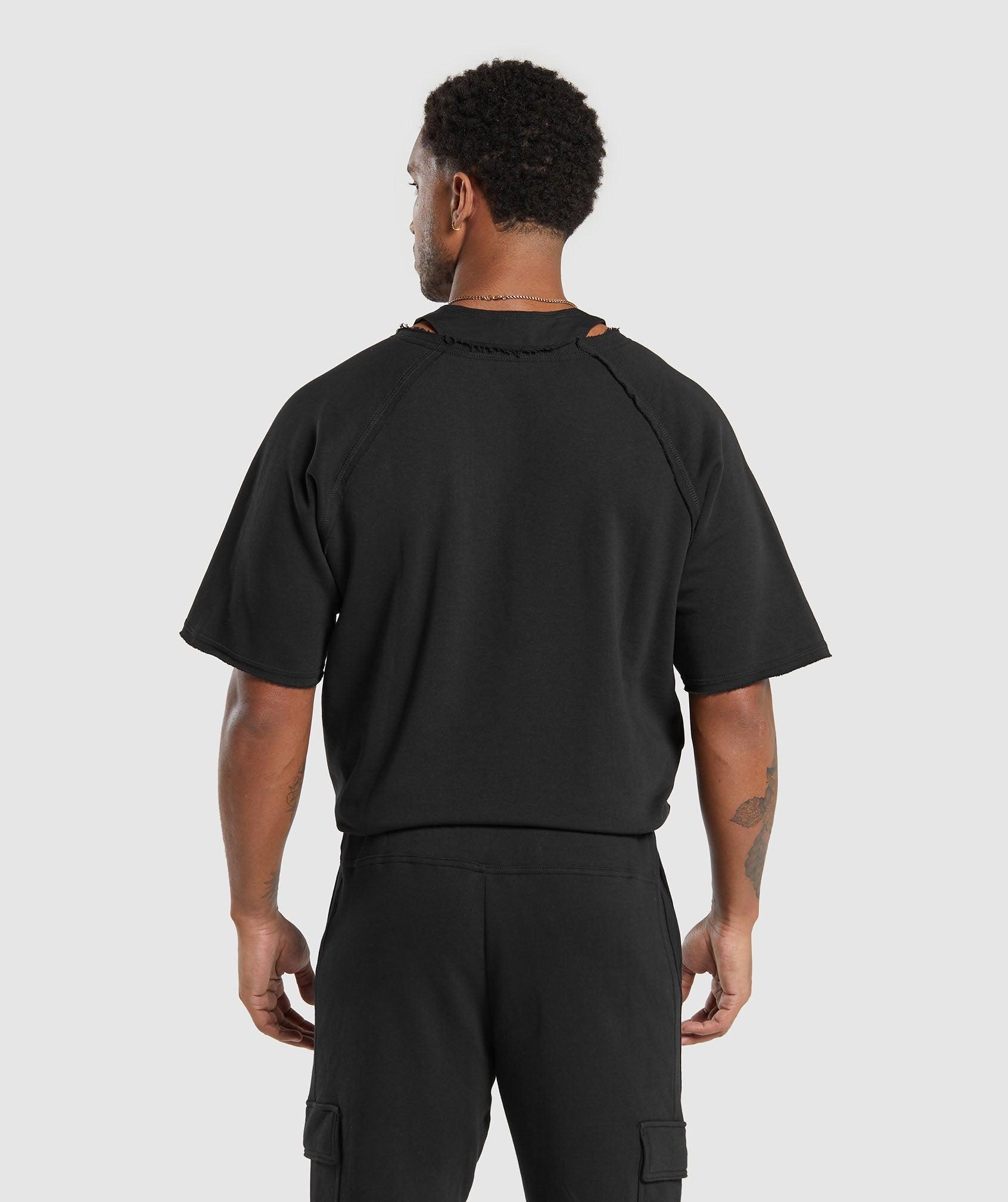 Gymshark Legacy Rag Top - Black Male Product Image
