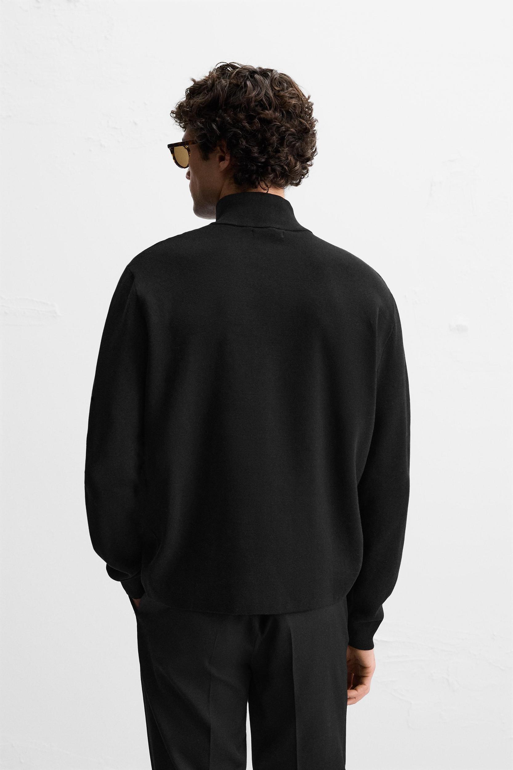 COTTON QUARTER-ZIP SWEATER Product Image