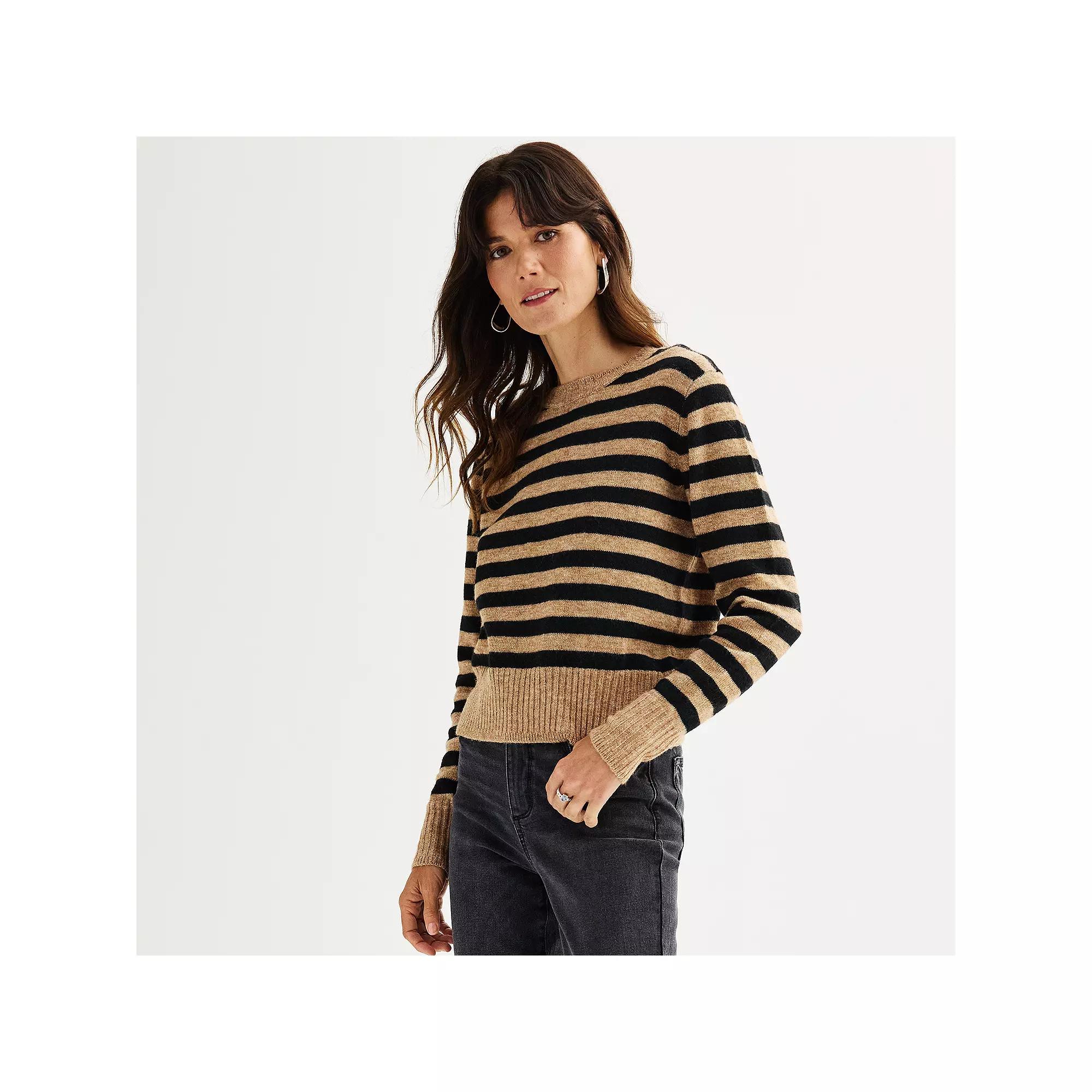 Petite Womens Sonoma Goods For Life Crewneck Sweater Product Image