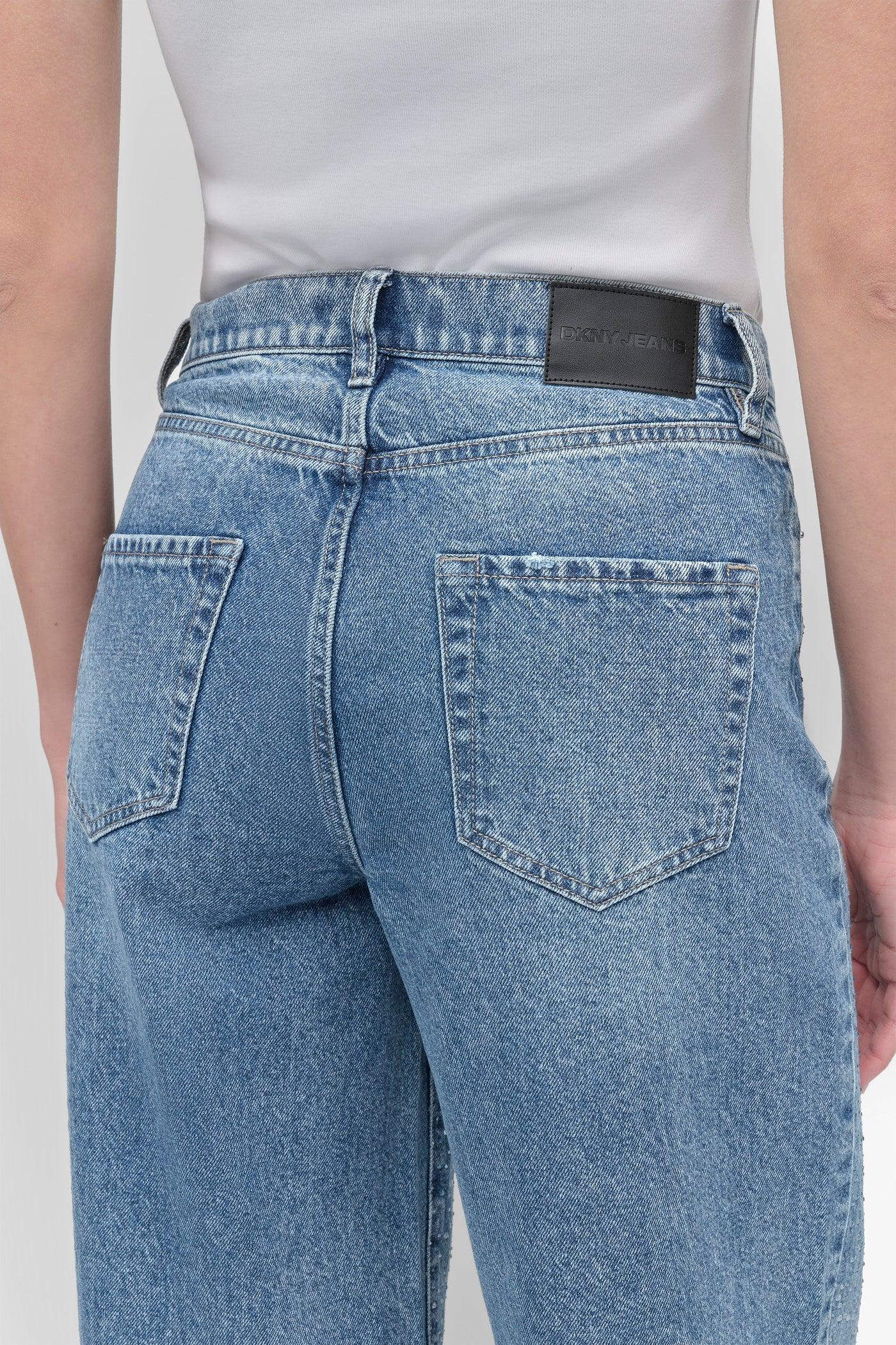 HIGH Rise Length WIDE LEG WITH RHINESTONE EMBELLISHMENT Product Image