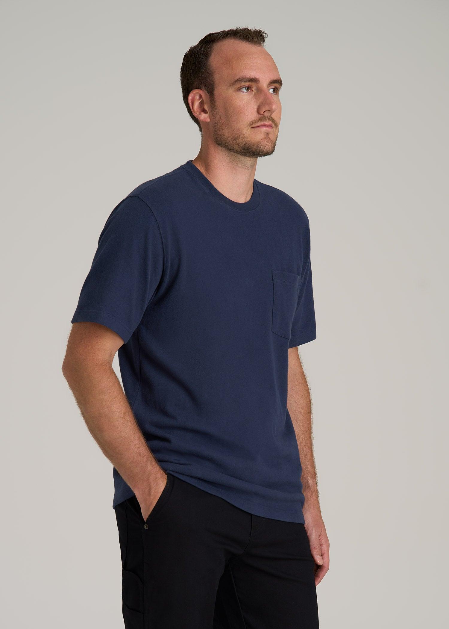 LJ&S Workwear Pocket T-Shirt for Tall Men in Midnight Navy Male Product Image