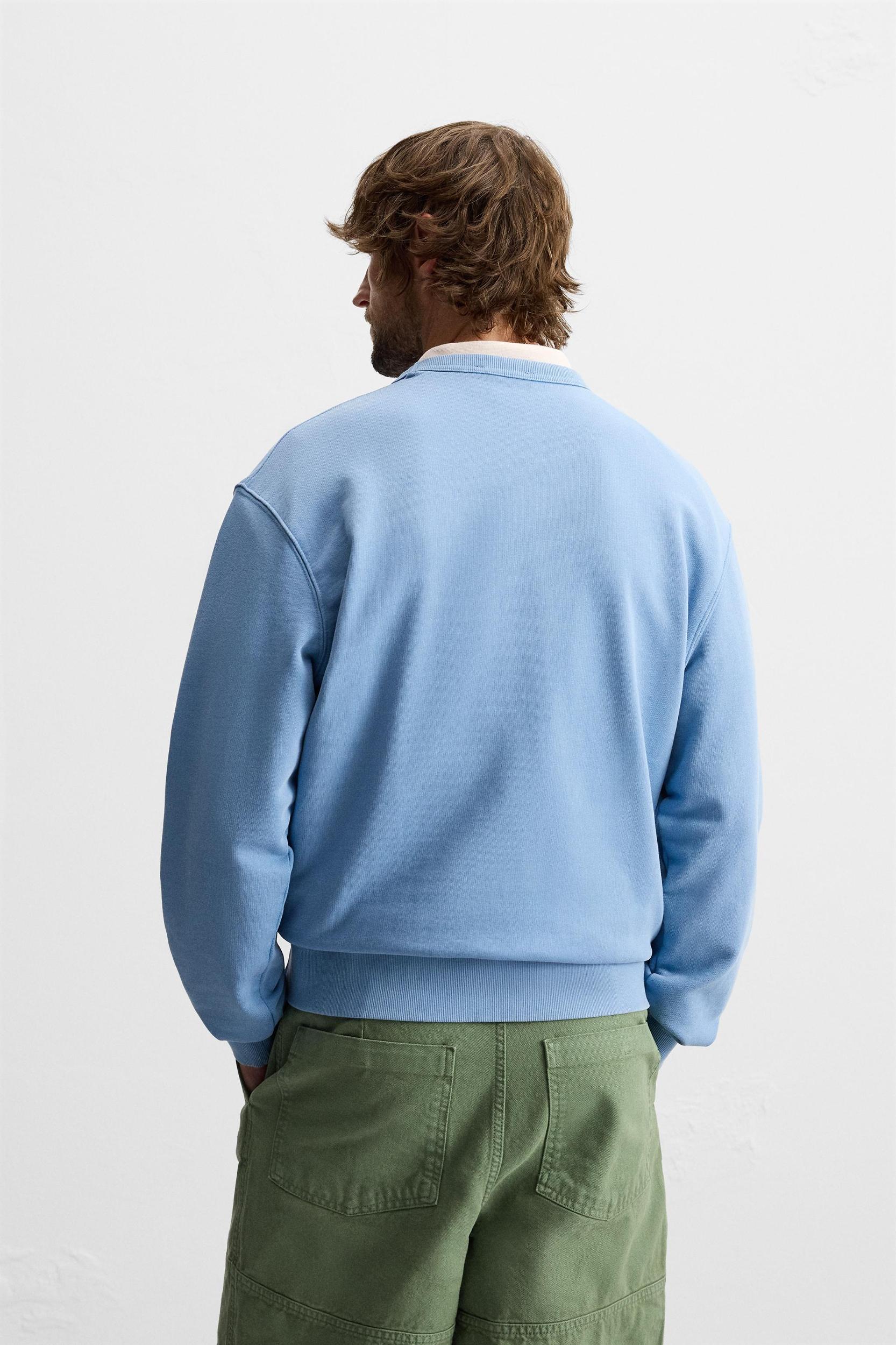 WASHED CREW NECK SWEATSHIRT Product Image