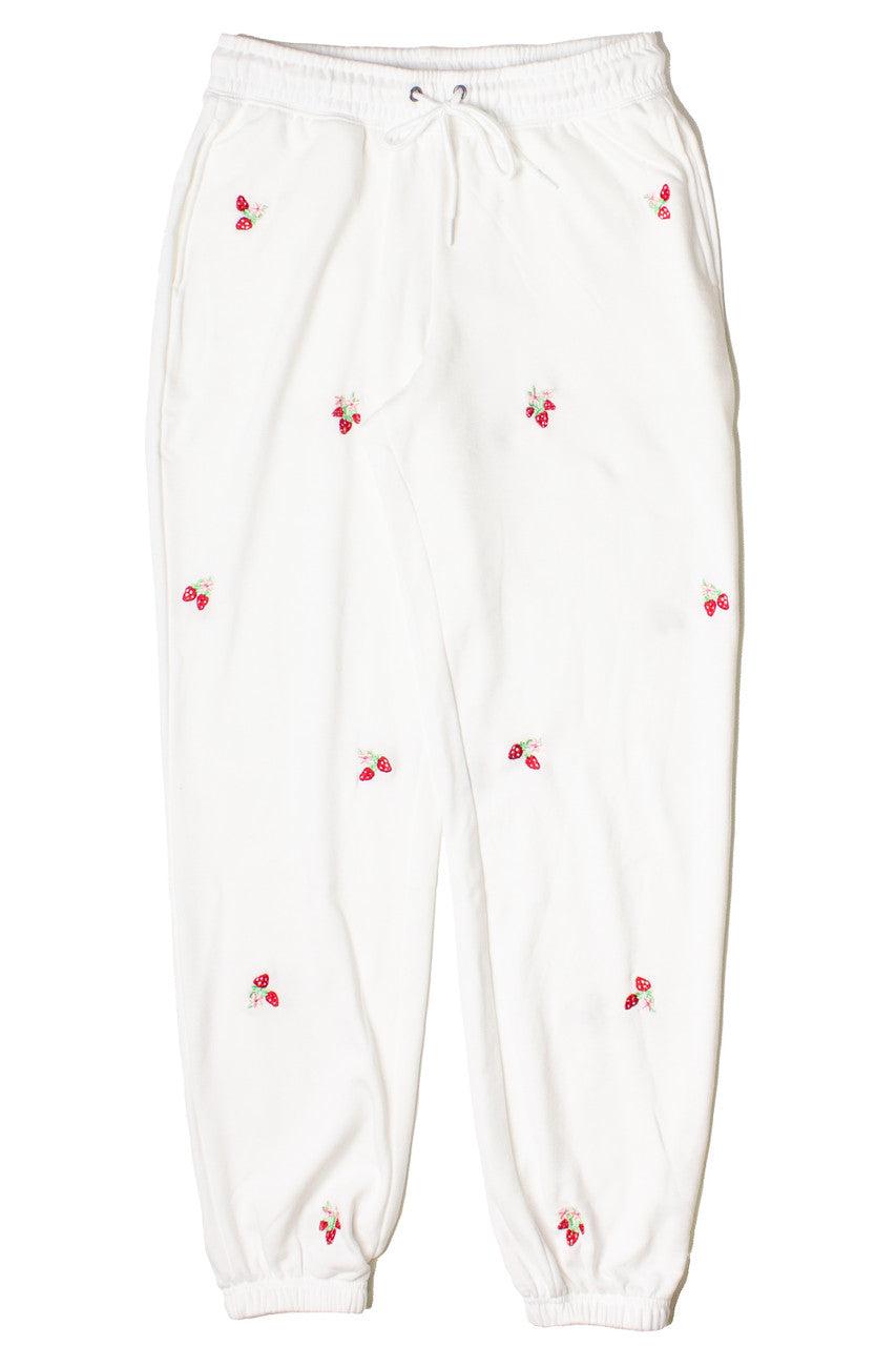 Mini Embroidered Strawberries Joggers Product Image