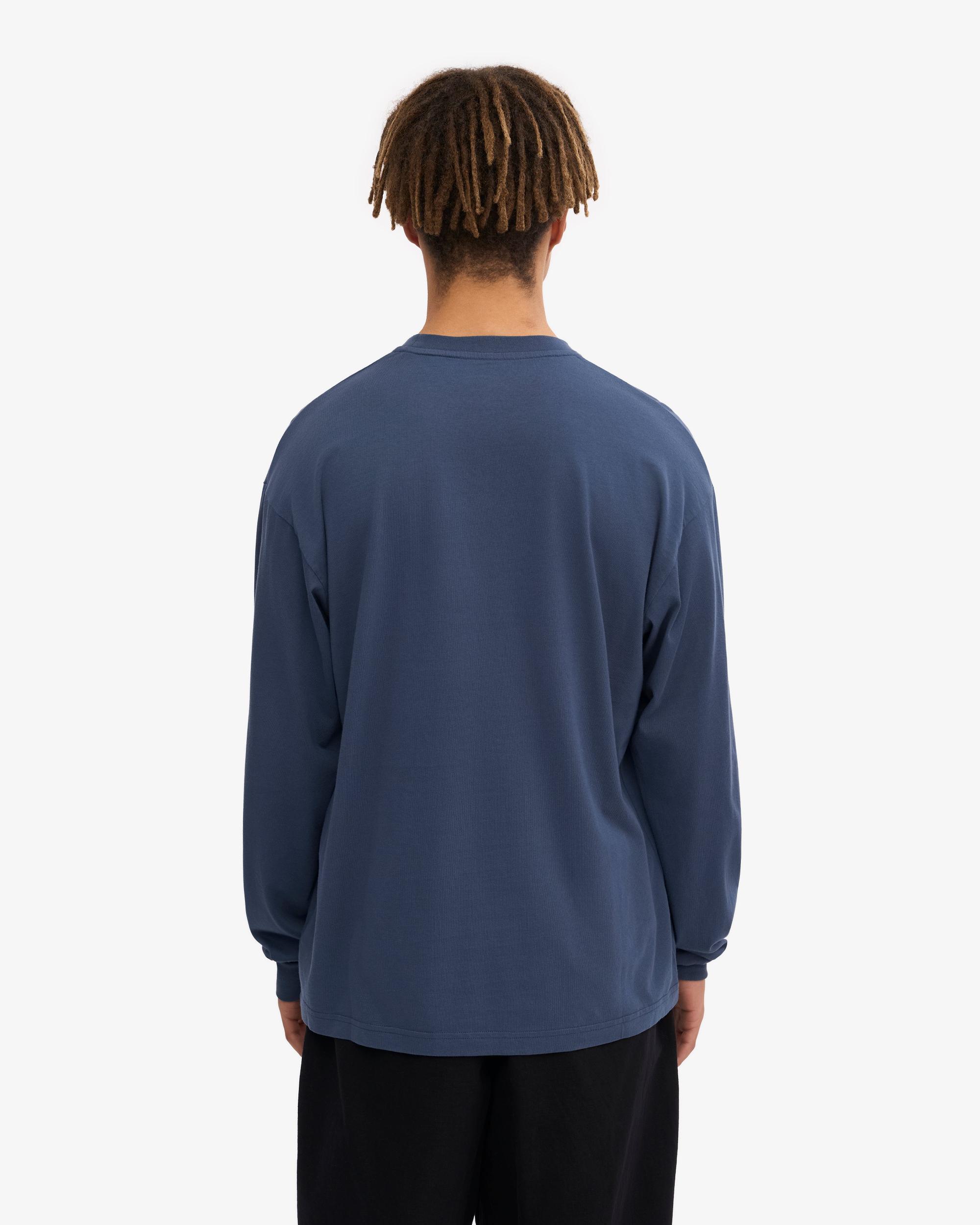 Oversized Organic LS T-Shirt - Marine Blue Product Image